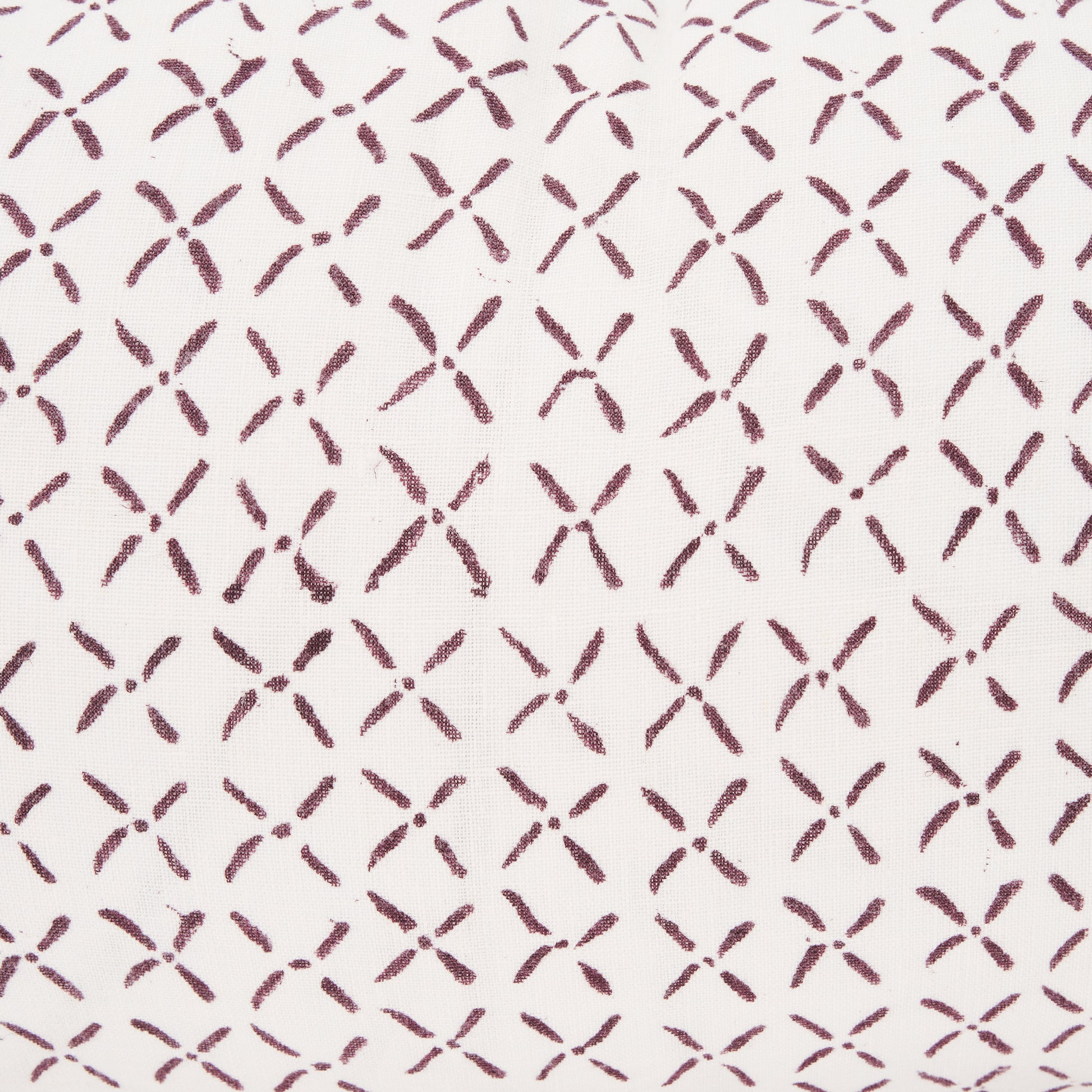 Jayden 14x26 Cream w/ Merlot Print Linen Lumbar Pillow Cover