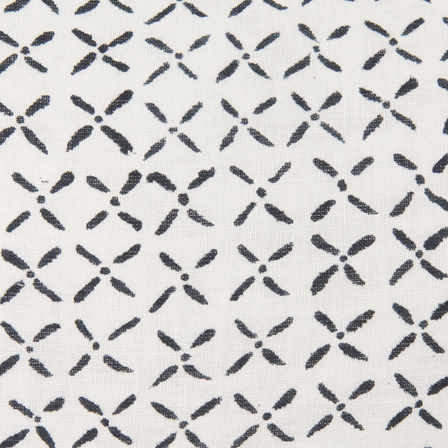 Jayden 22x22 Cream w/ Black Print Linen Square Pillow Cover