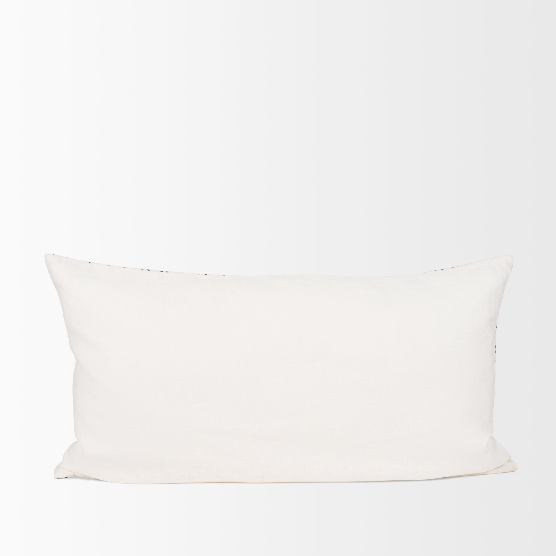 Jayden 14x26 Cream w/ Black Print Linen Lumbar Pillow Cover