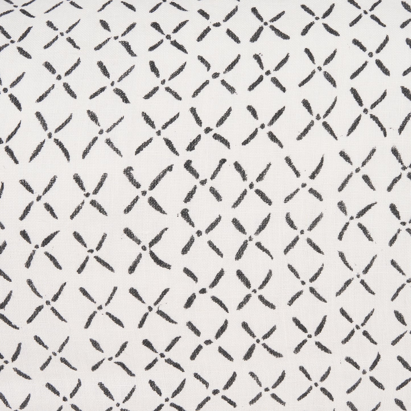 Jayden 14x26 Cream w/ Black Print Linen Lumbar Pillow Cover