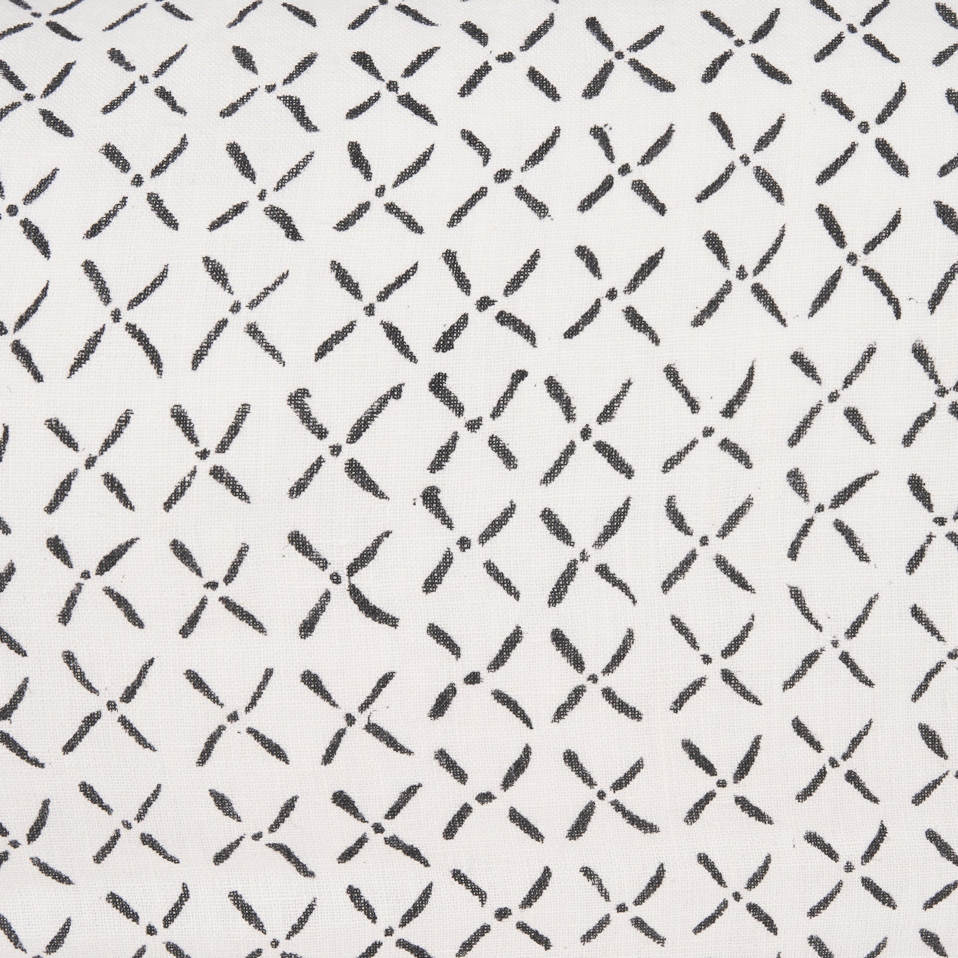 Jayden 14x26 Cream w/ Black Print Linen Lumbar Pillow Cover