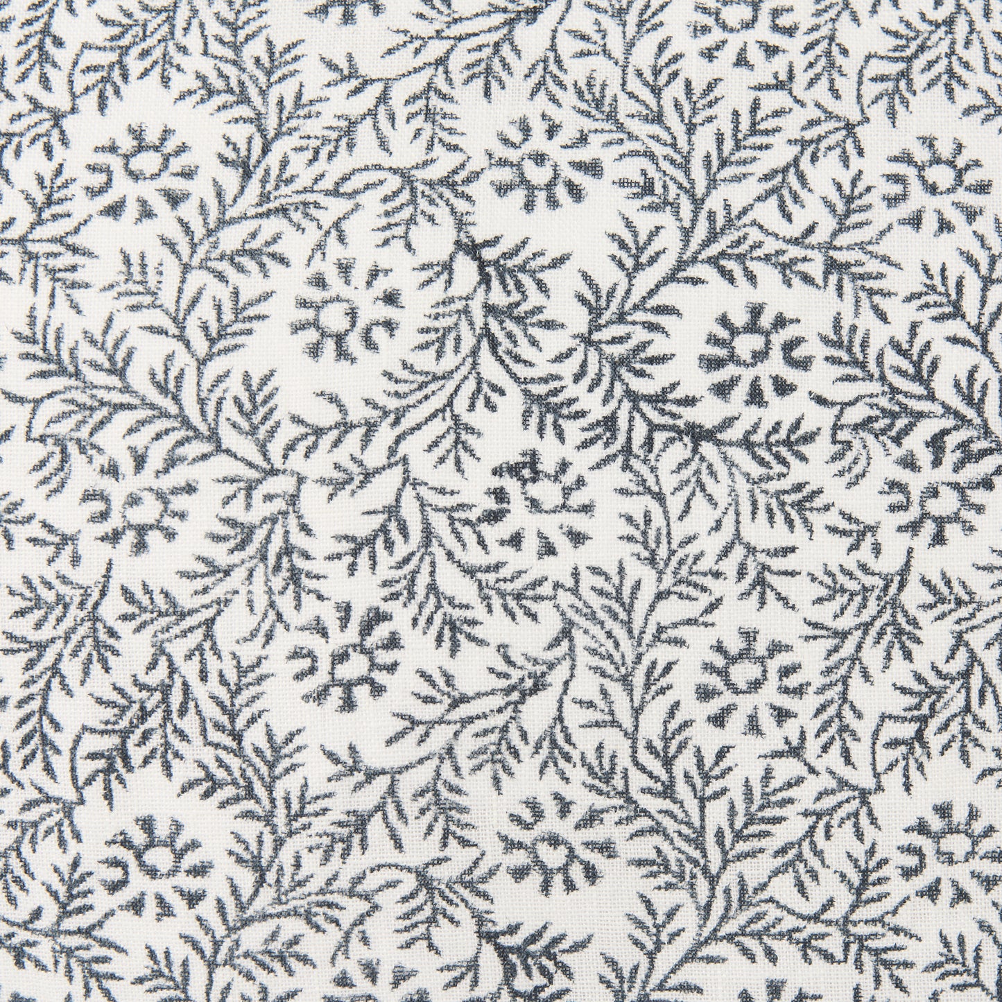 Jayne 14x26 Cream w/ Indigo Print Linen Lumbar Pillow Cover