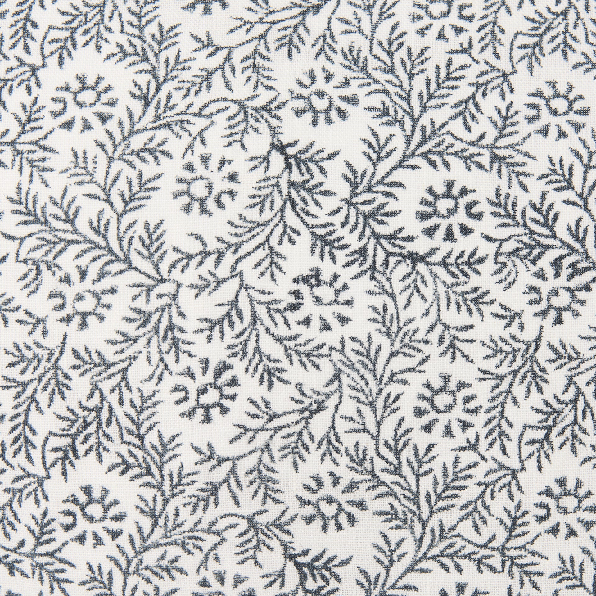 Jayne 14x26 Cream w/ Indigo Print Linen Lumbar Pillow Cover