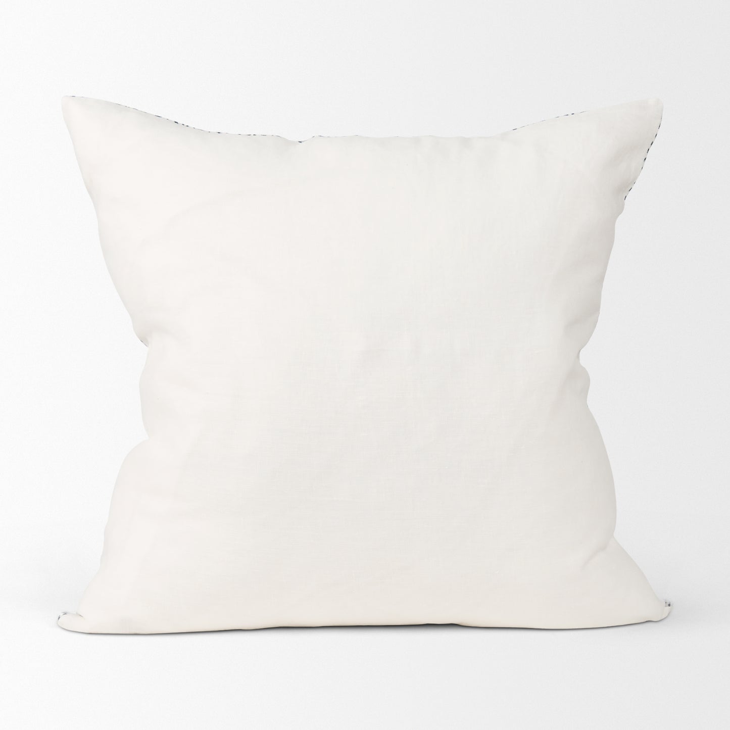Jennelle 22x22 Cream w/ Indigo Print Linen Square Pillow Cover
