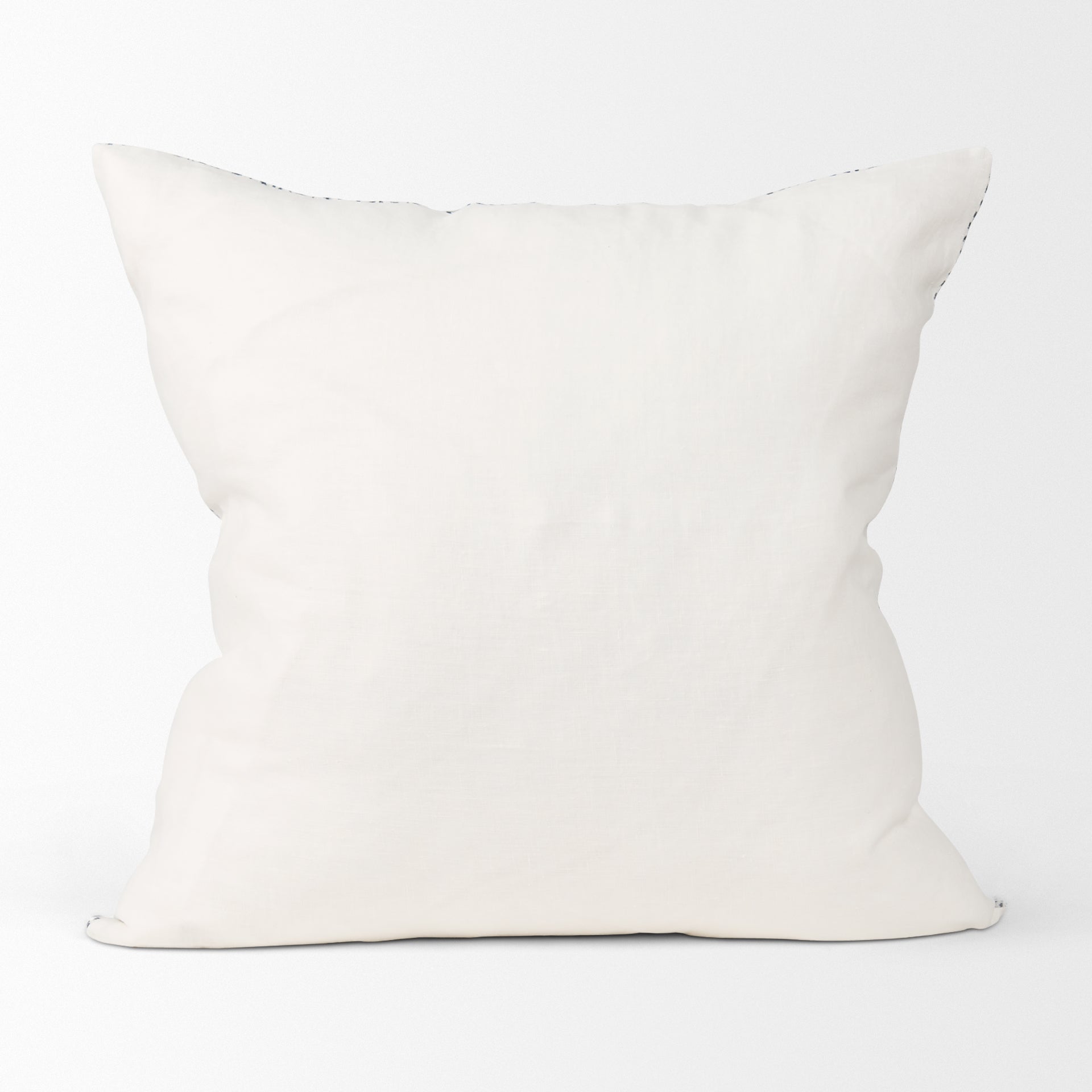Jennelle 22x22 Cream w/ Indigo Print Linen Square Pillow Cover