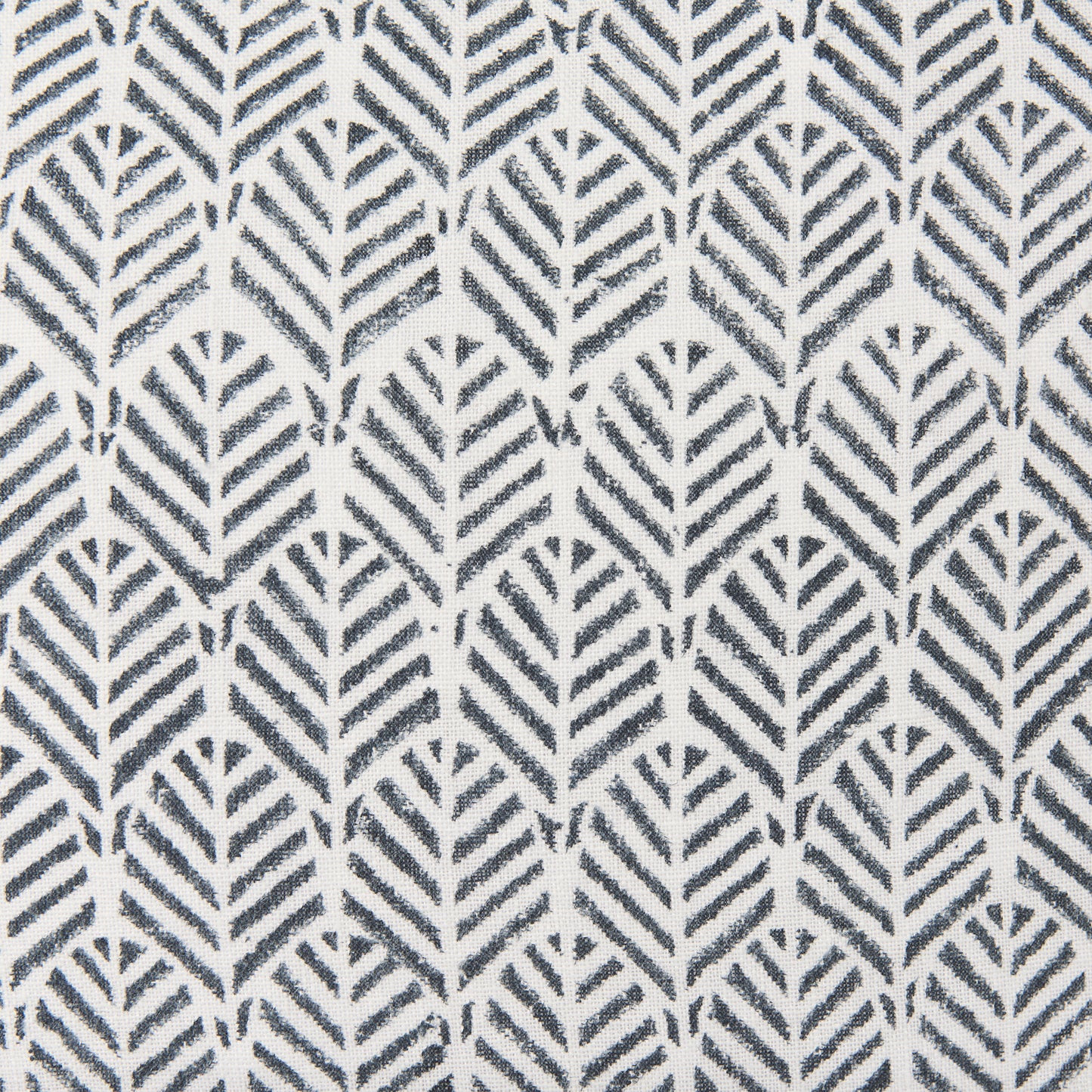 Jennelle 22x22 Cream w/ Indigo Print Linen Square Pillow Cover