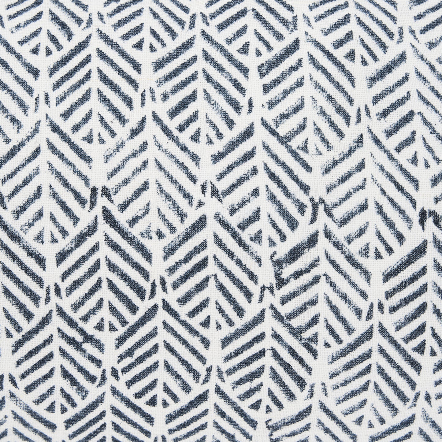 Janelle 14x26 Cream w/ Indigo Print Linen Lumbar Pillow Cover