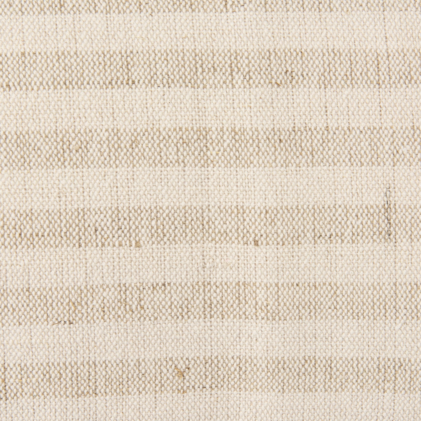 Jace Cream w/ Beige Stripe Linen-Cotton Square Decorative Pillow Cover