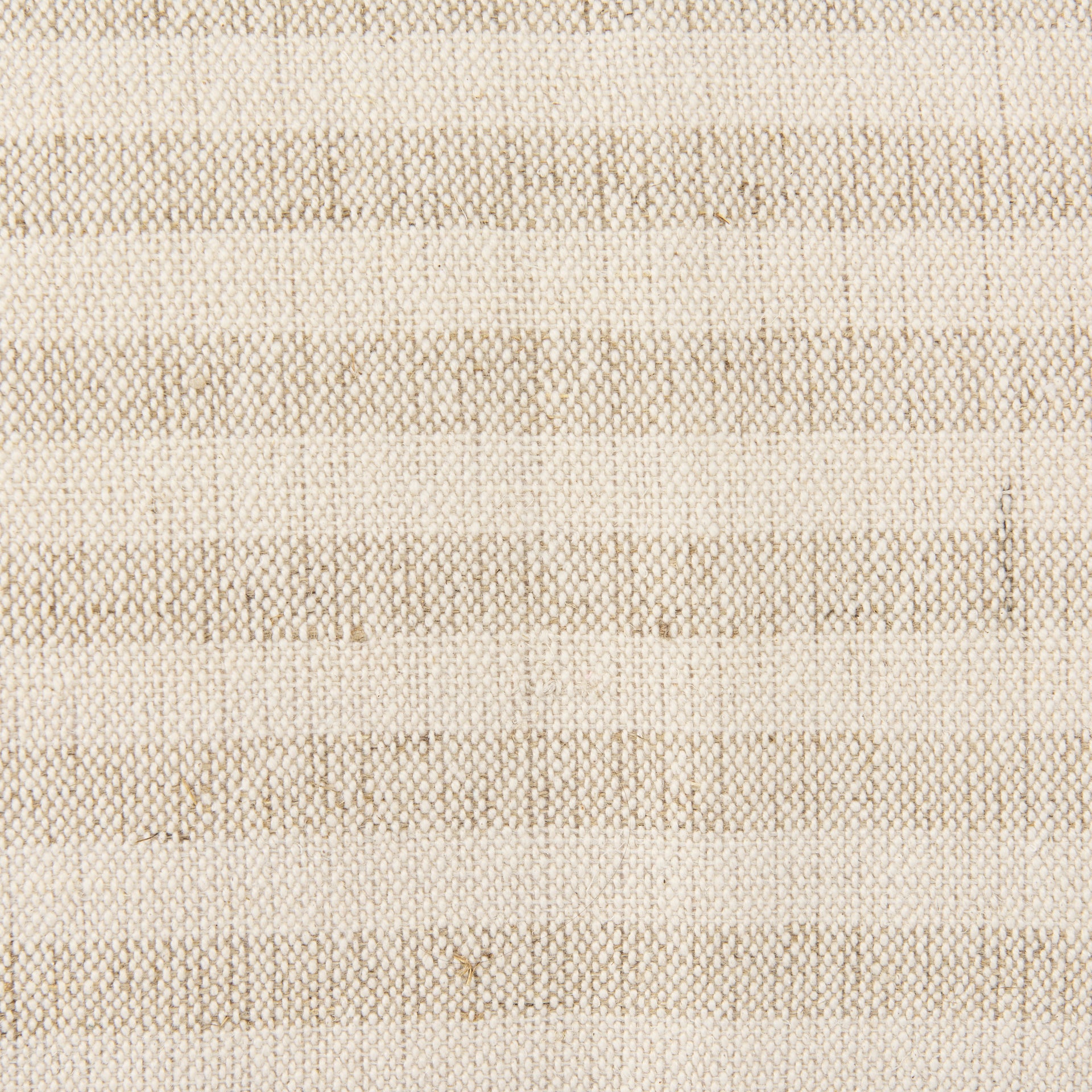 Jace Cream w/ Beige Stripe Linen-Cotton Square Decorative Pillow Cover