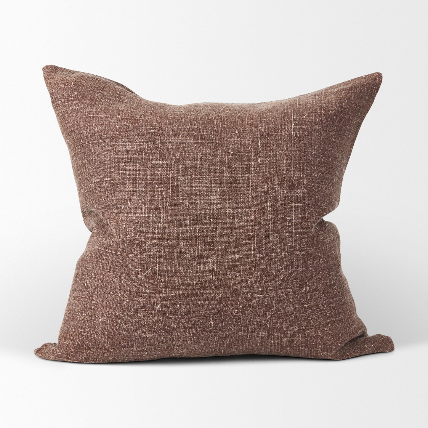 Jack 22x22 Brown Linen Square Decorative Pillow Cover