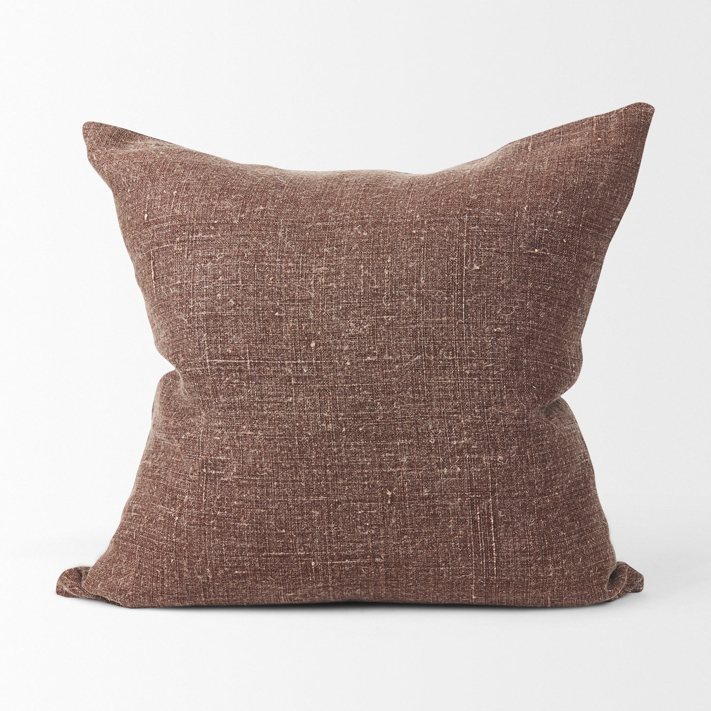 Jack 22x22 Brown Linen Square Decorative Pillow Cover