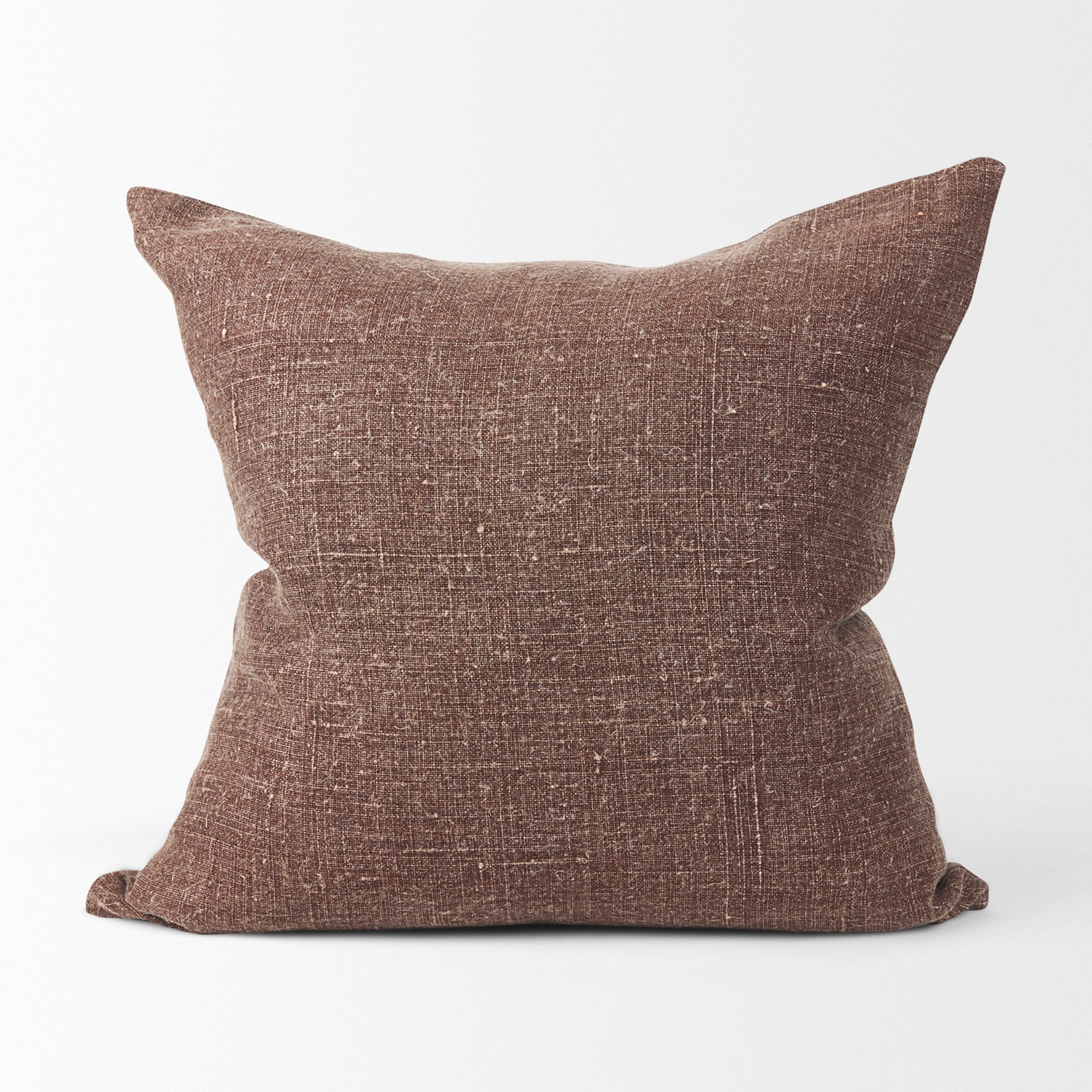 Jack 22x22 Brown Linen Square Decorative Pillow Cover