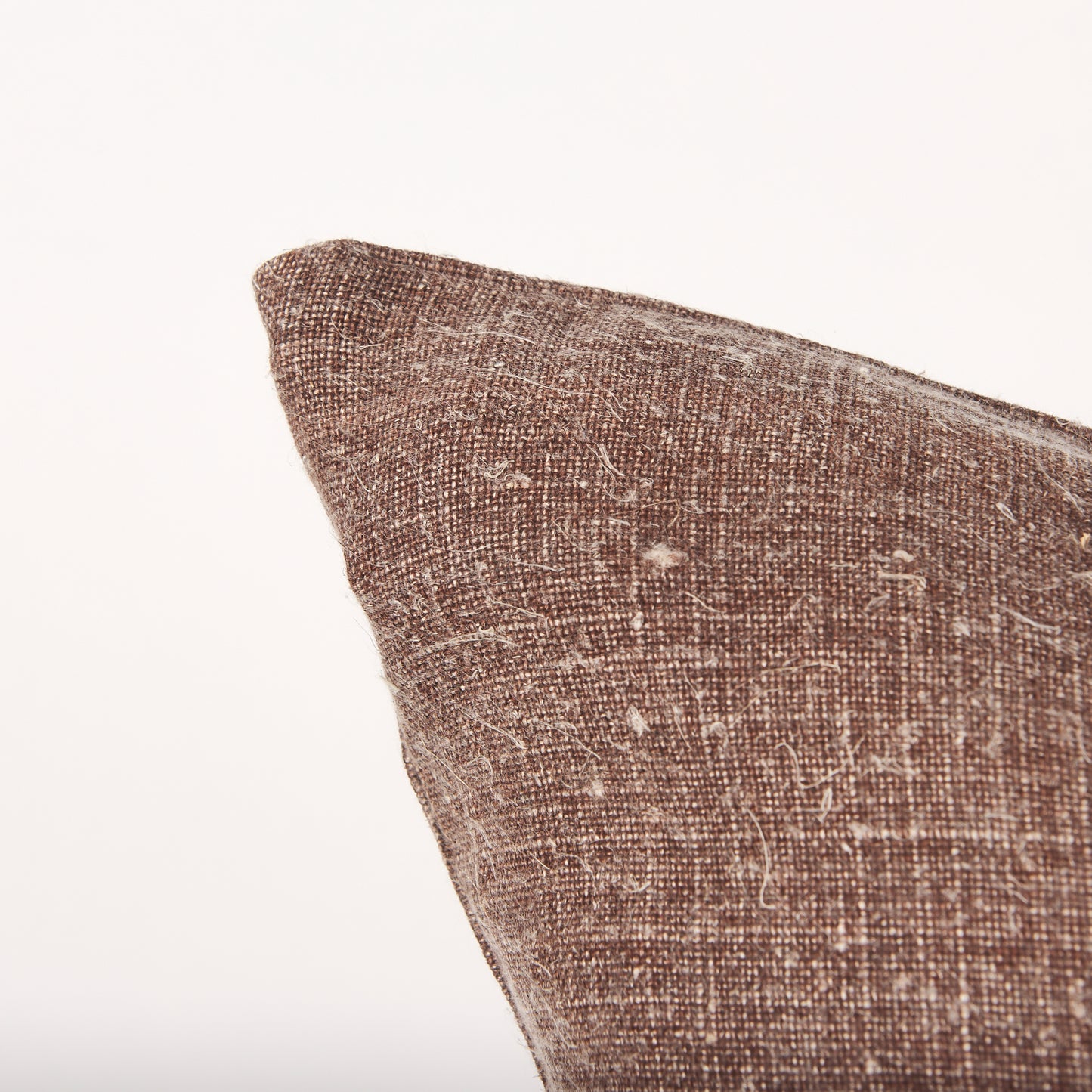 Jack 22x22 Brown Linen Square Decorative Pillow Cover
