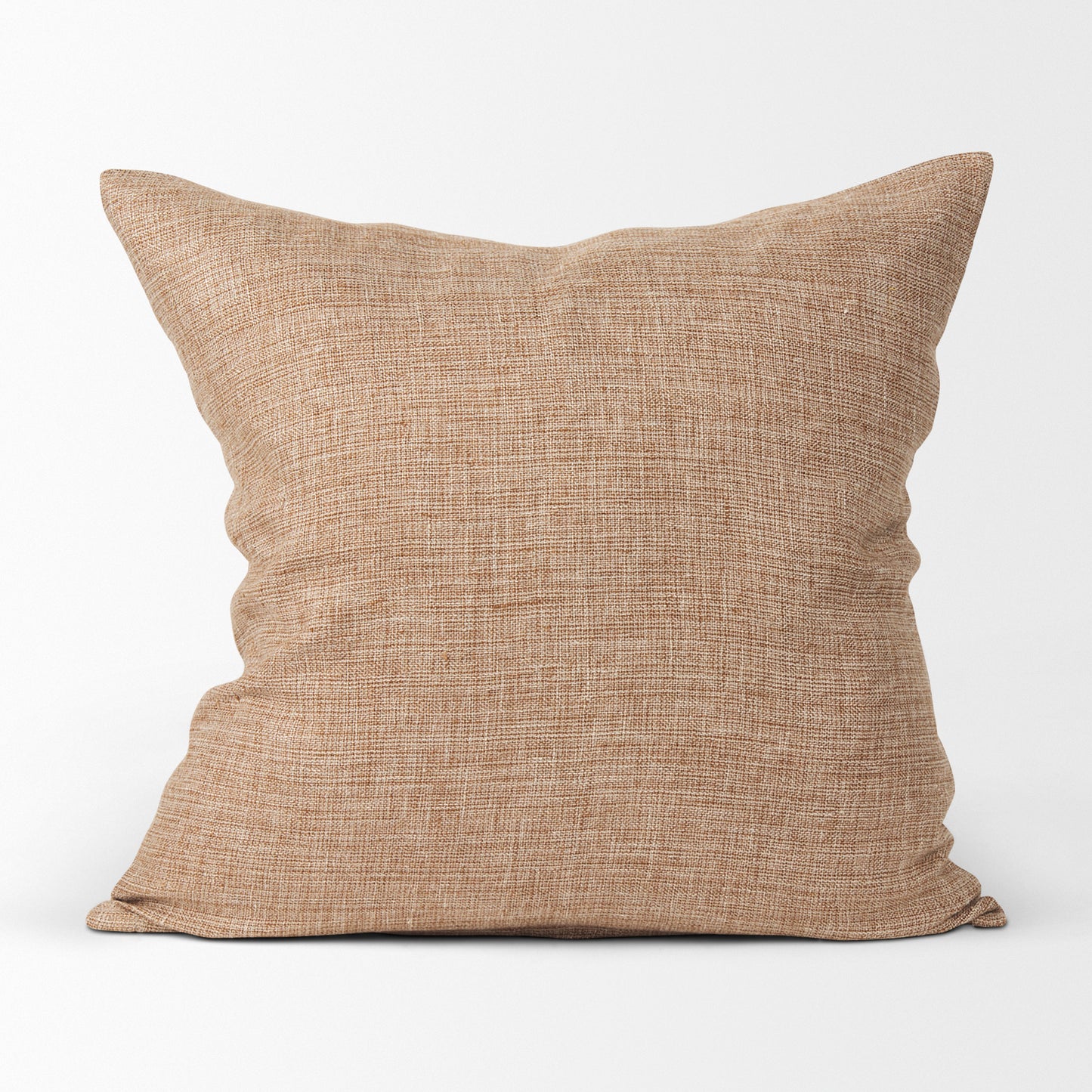 Jacklyn Brown Linen Square Decorative Pillow Cover