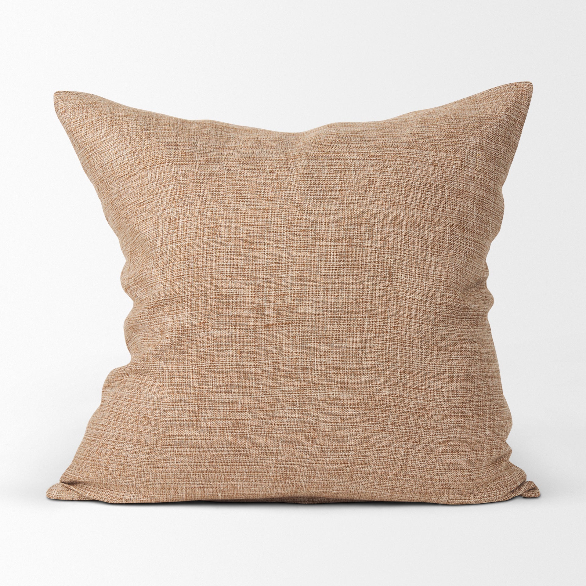 Jacklyn Brown Linen Square Decorative Pillow Cover