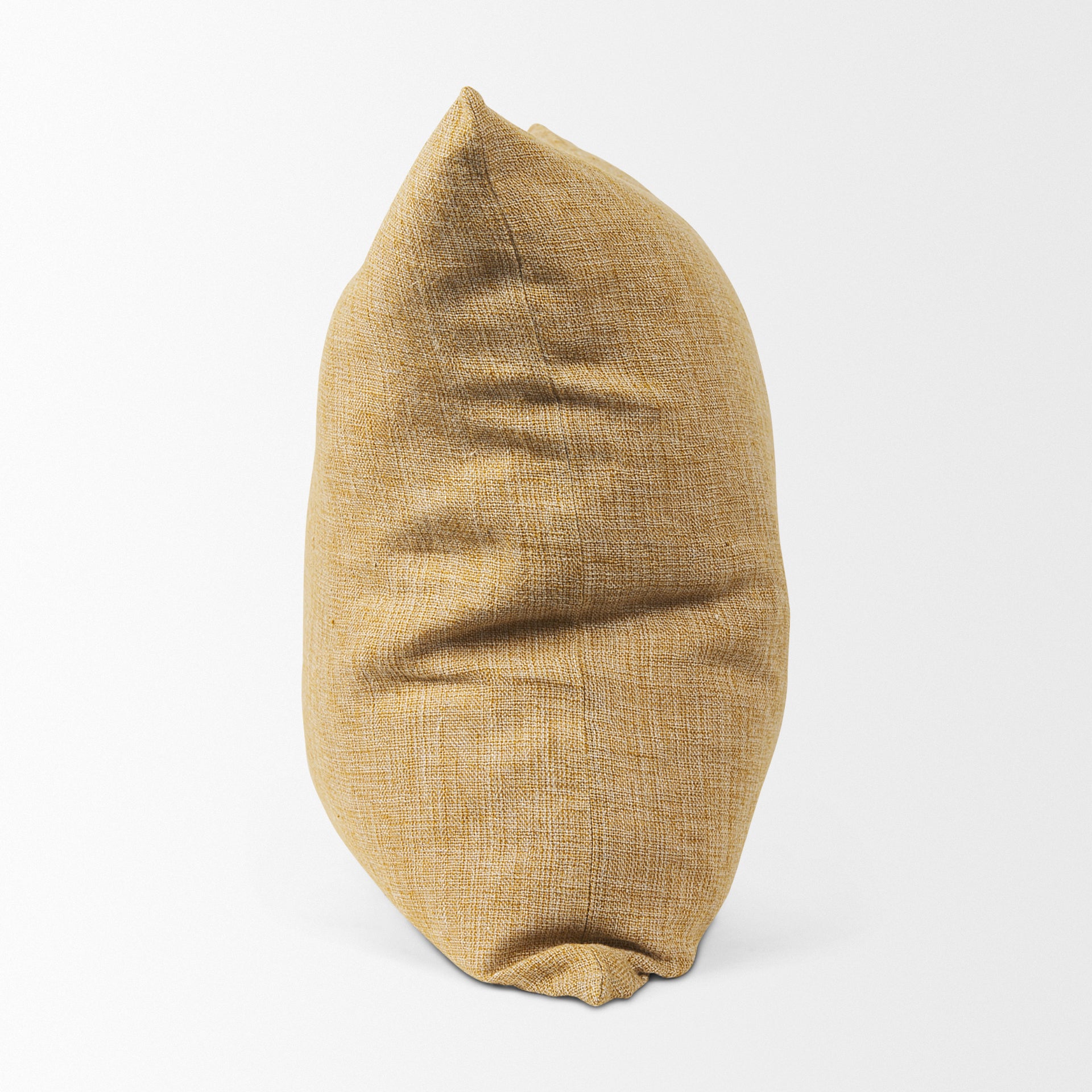 Jacklyn 22x22 Mustard Linen Square Decorative Pillow Cover