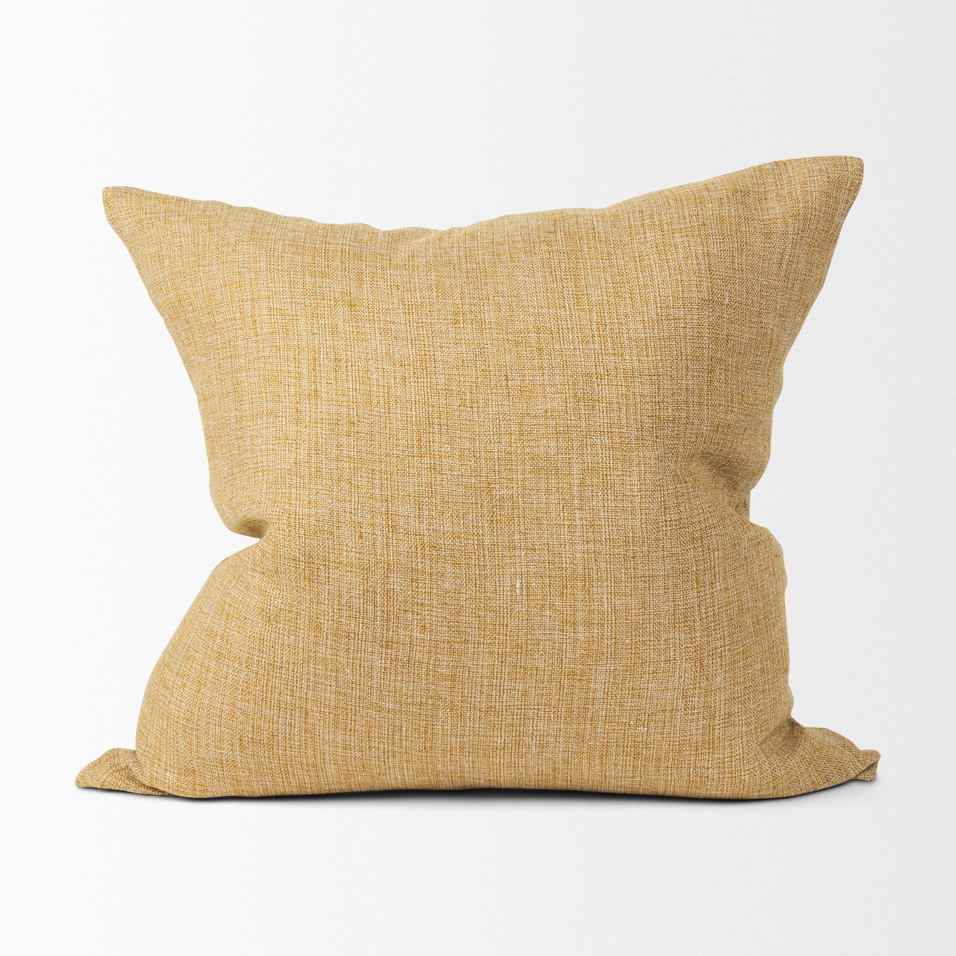 Jacklyn 22x22 Mustard Linen Square Decorative Pillow Cover