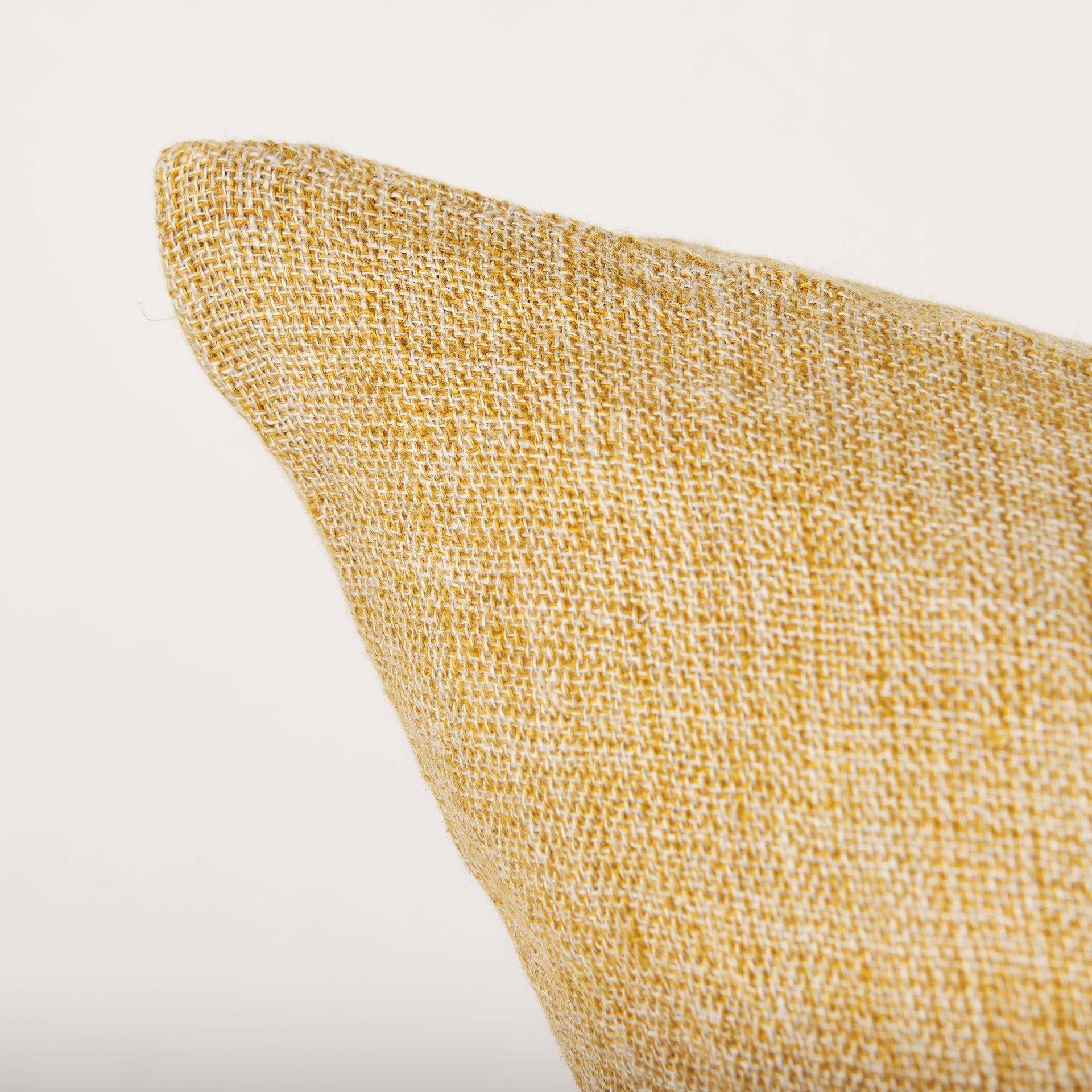Jacklyn 22x22 Mustard Linen Square Decorative Pillow Cover