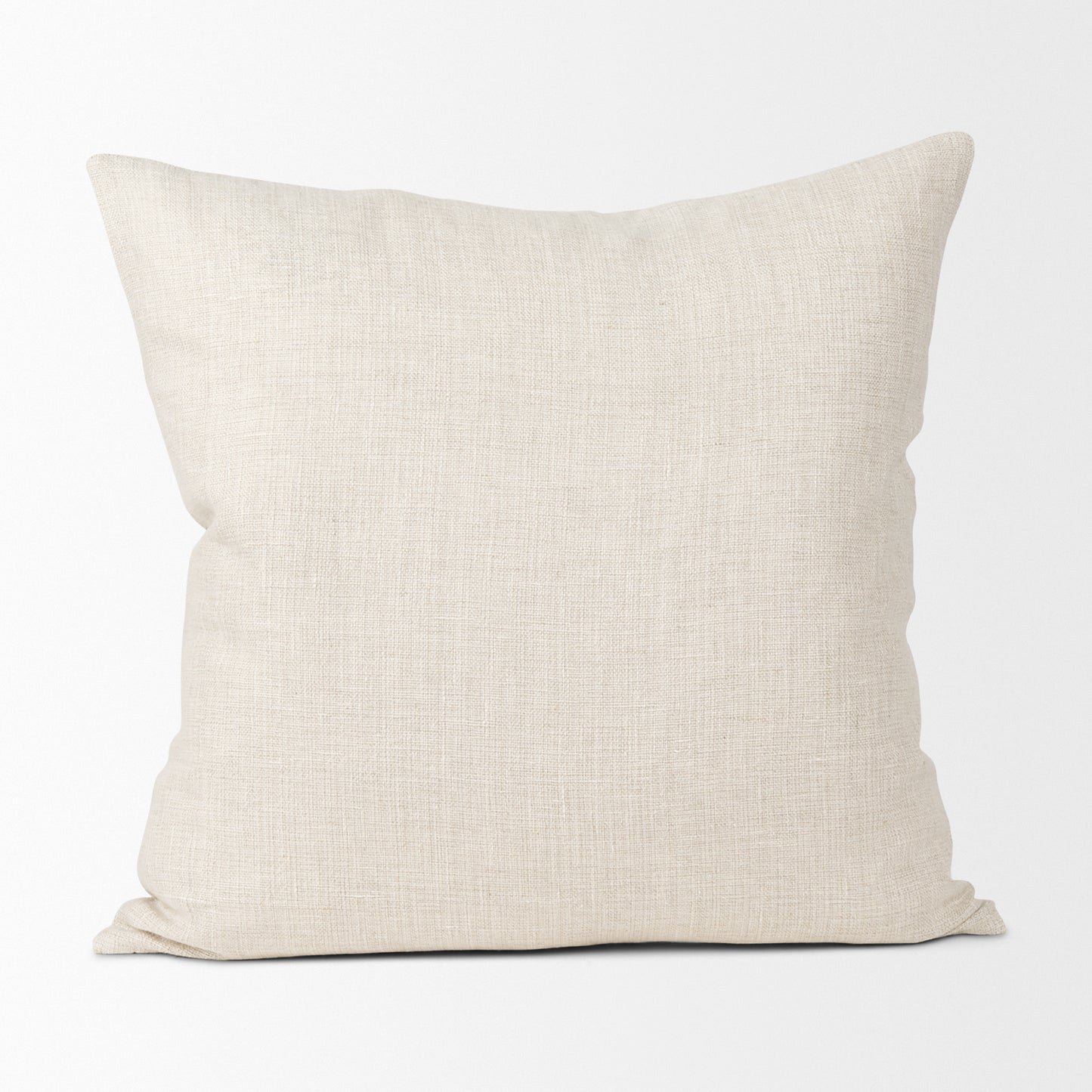 Jacklyn 22x22 Cream Linen Square Decorative Pillow Cover