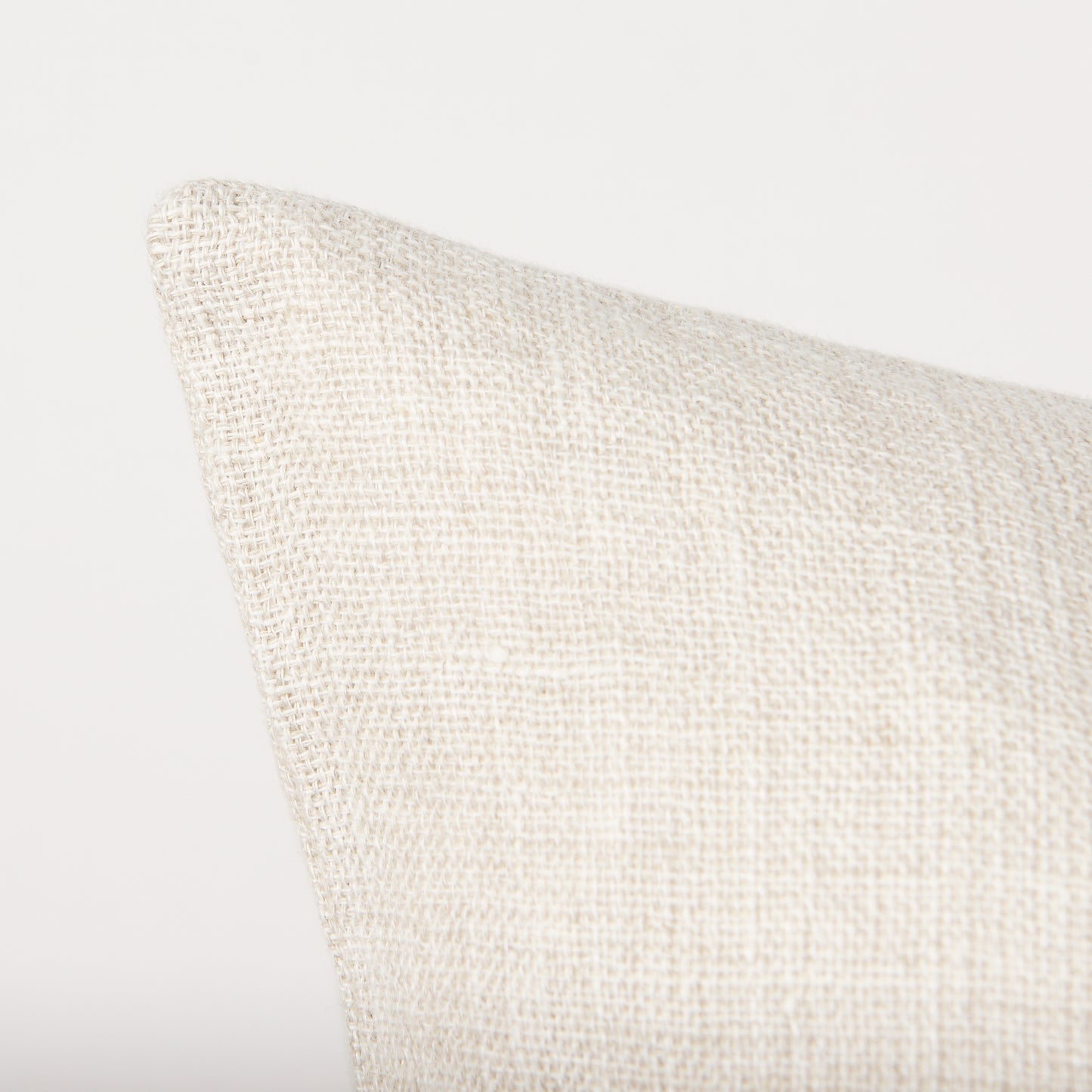 Jacklyn 22x22 Cream Linen Square Decorative Pillow Cover