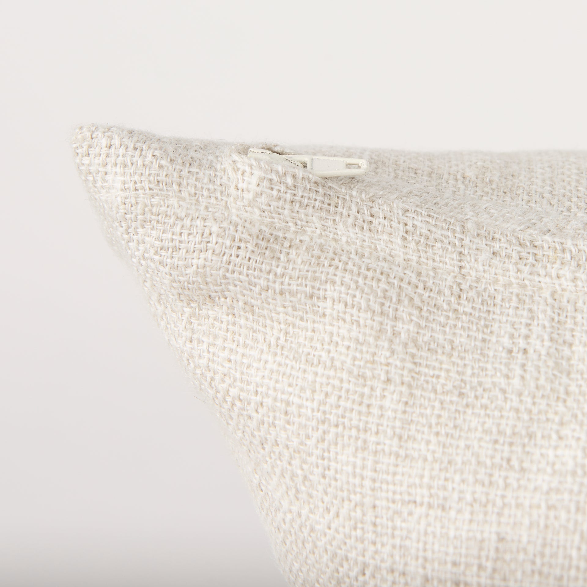 Jacklyn 22x22 Cream Linen Square Decorative Pillow Cover