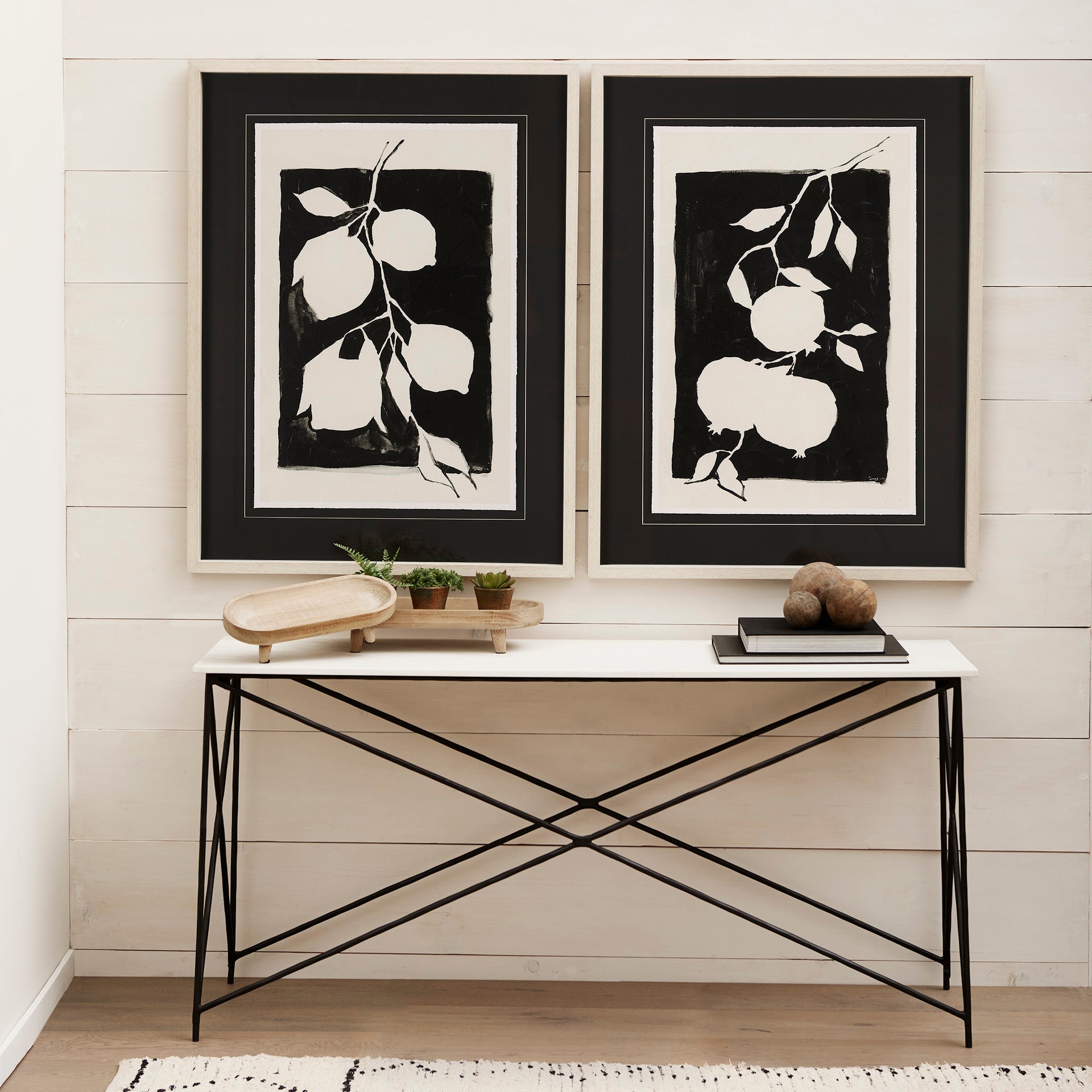 Lorlei Console Table White Marble | Gray Iron - console-tables