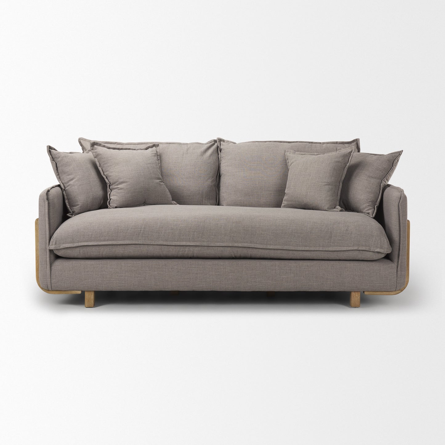Roy I 84" Flint Gray Upholstered Three Seater Sofa