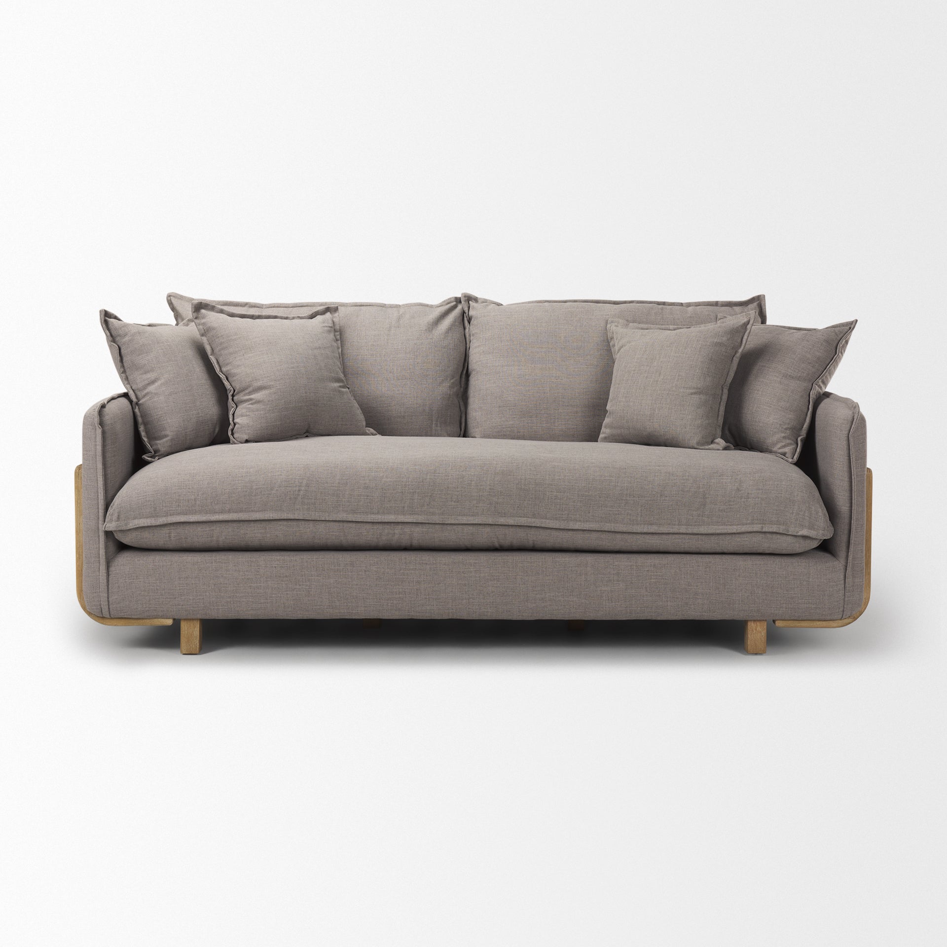 Roy I 84" Flint Gray Upholstered Three Seater Sofa