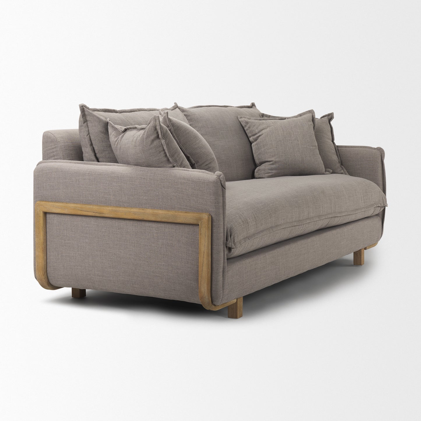 Roy I 84" Flint Gray Upholstered Three Seater Sofa