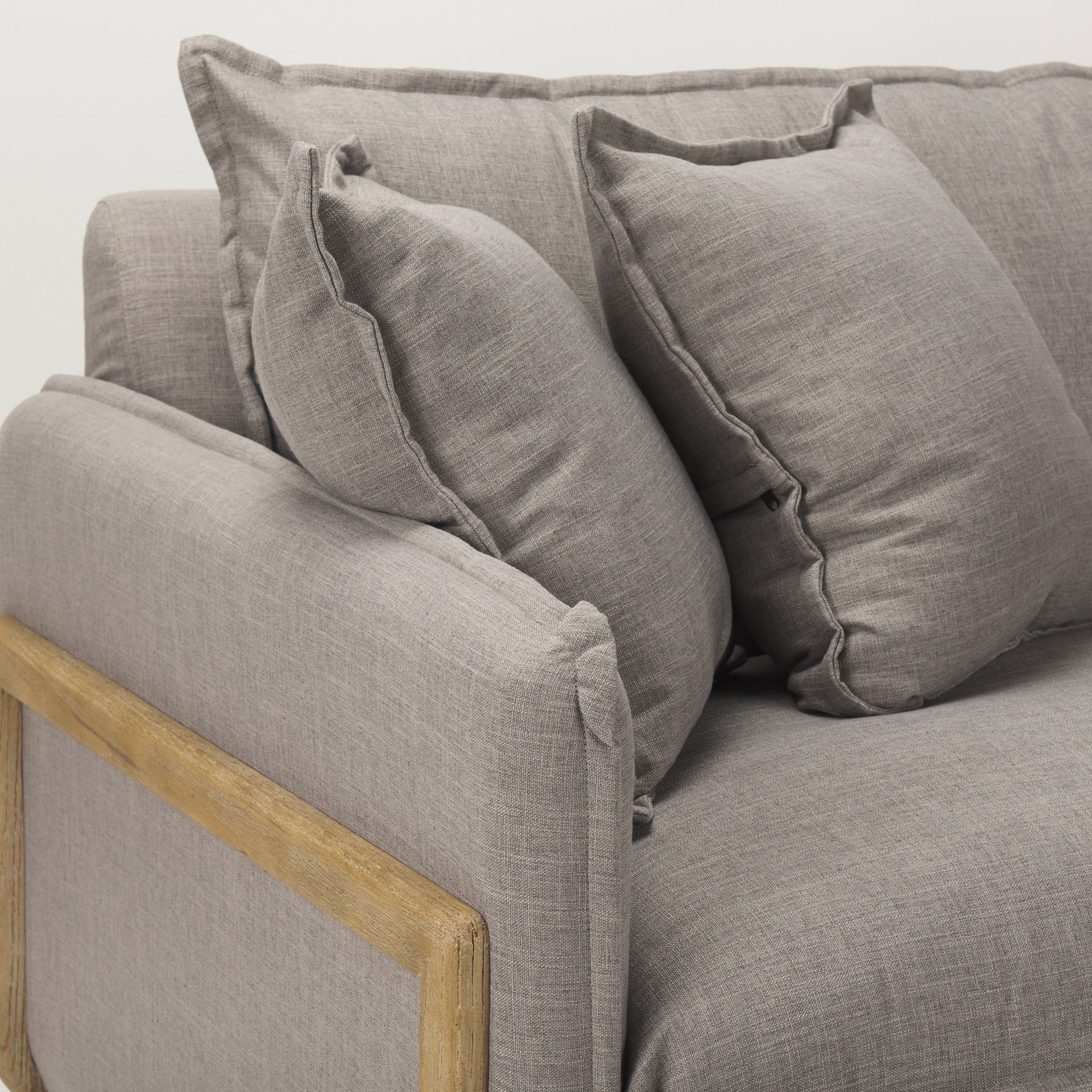 Roy I 84" Flint Gray Upholstered Three Seater Sofa