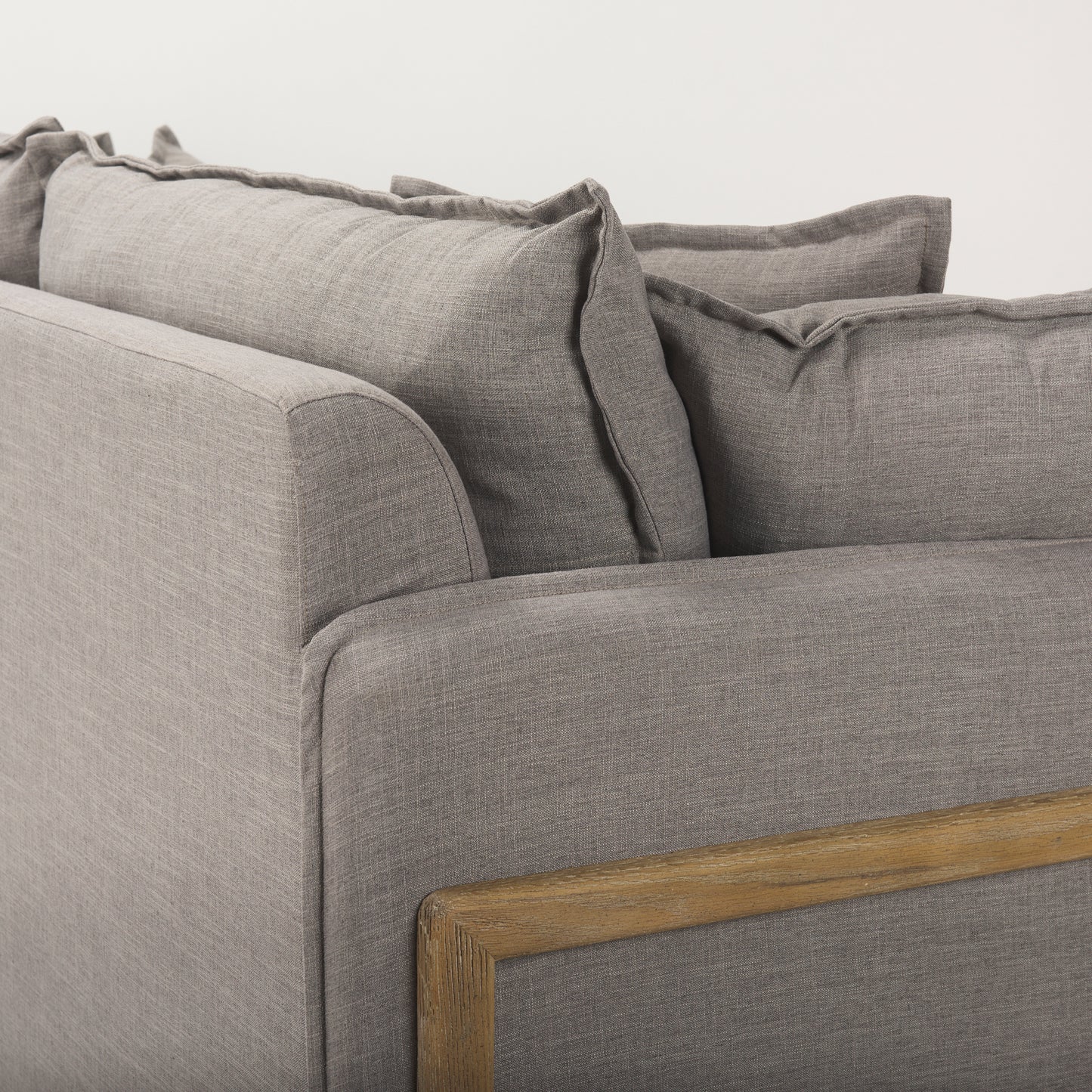 Roy I 84" Flint Gray Upholstered Three Seater Sofa