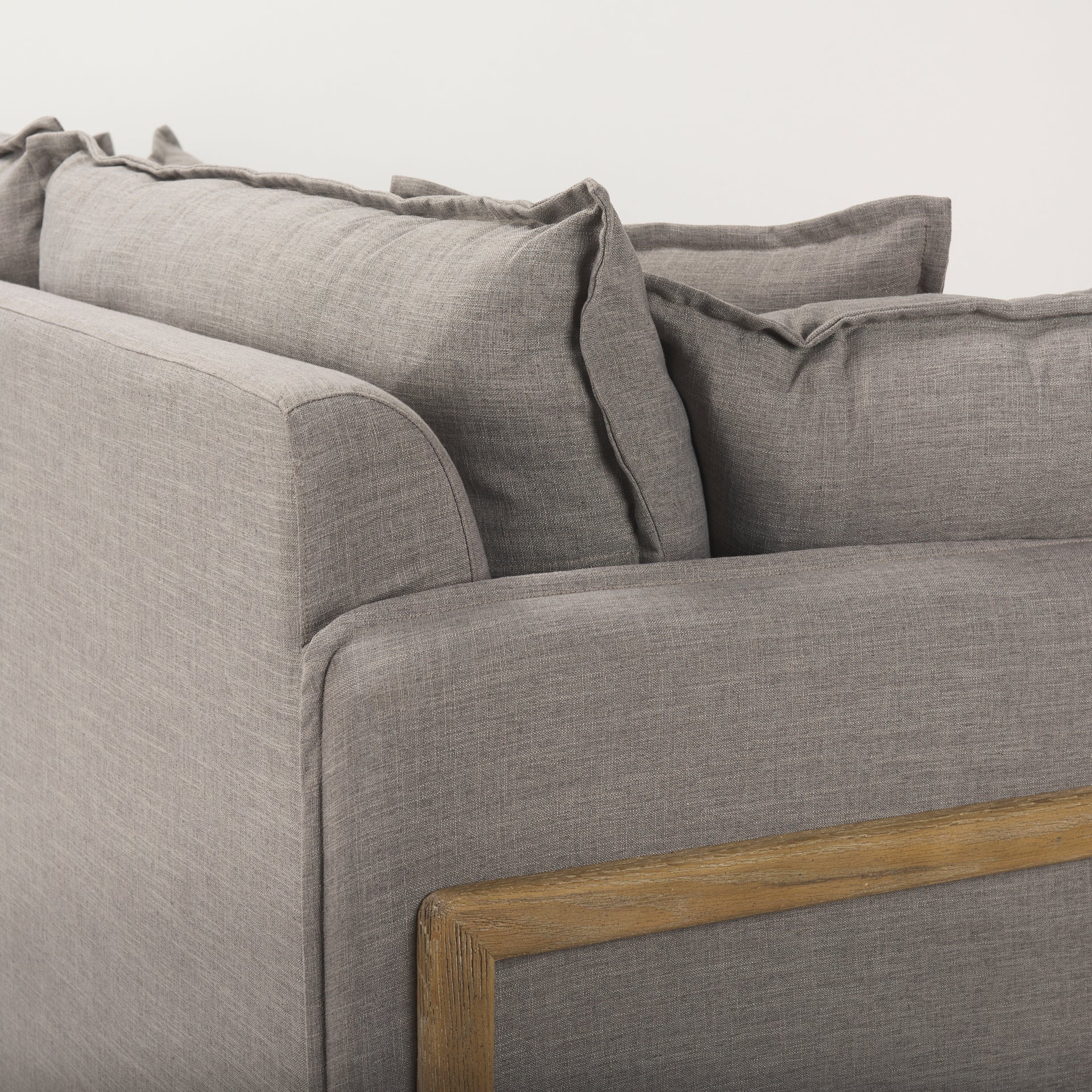 Roy I 84" Flint Gray Upholstered Three Seater Sofa