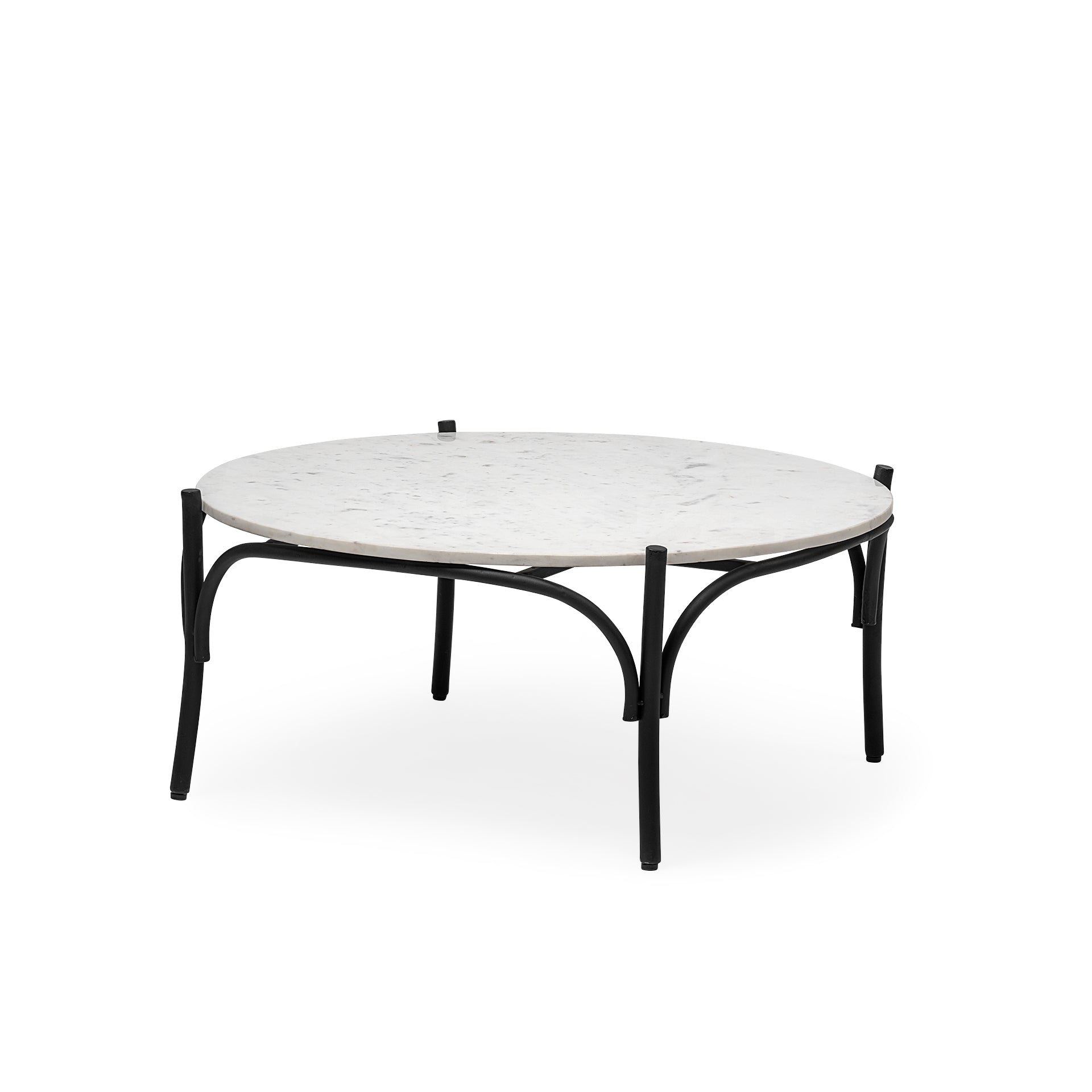 Etienne Coffee Table White Marble | Black Metal - coffee-tables