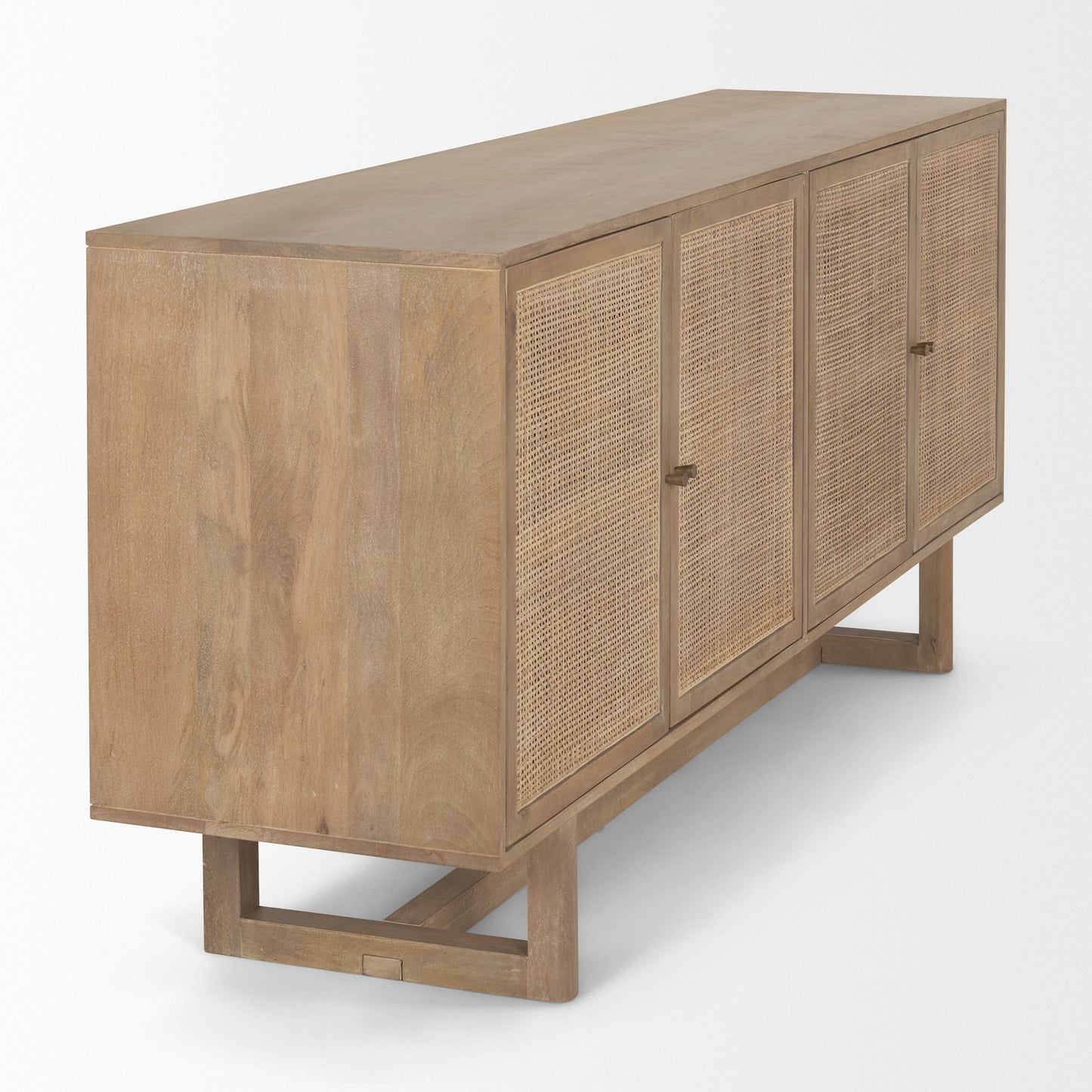 Grier 72" Light Brown Solid Wood W/ Cane Sideboard