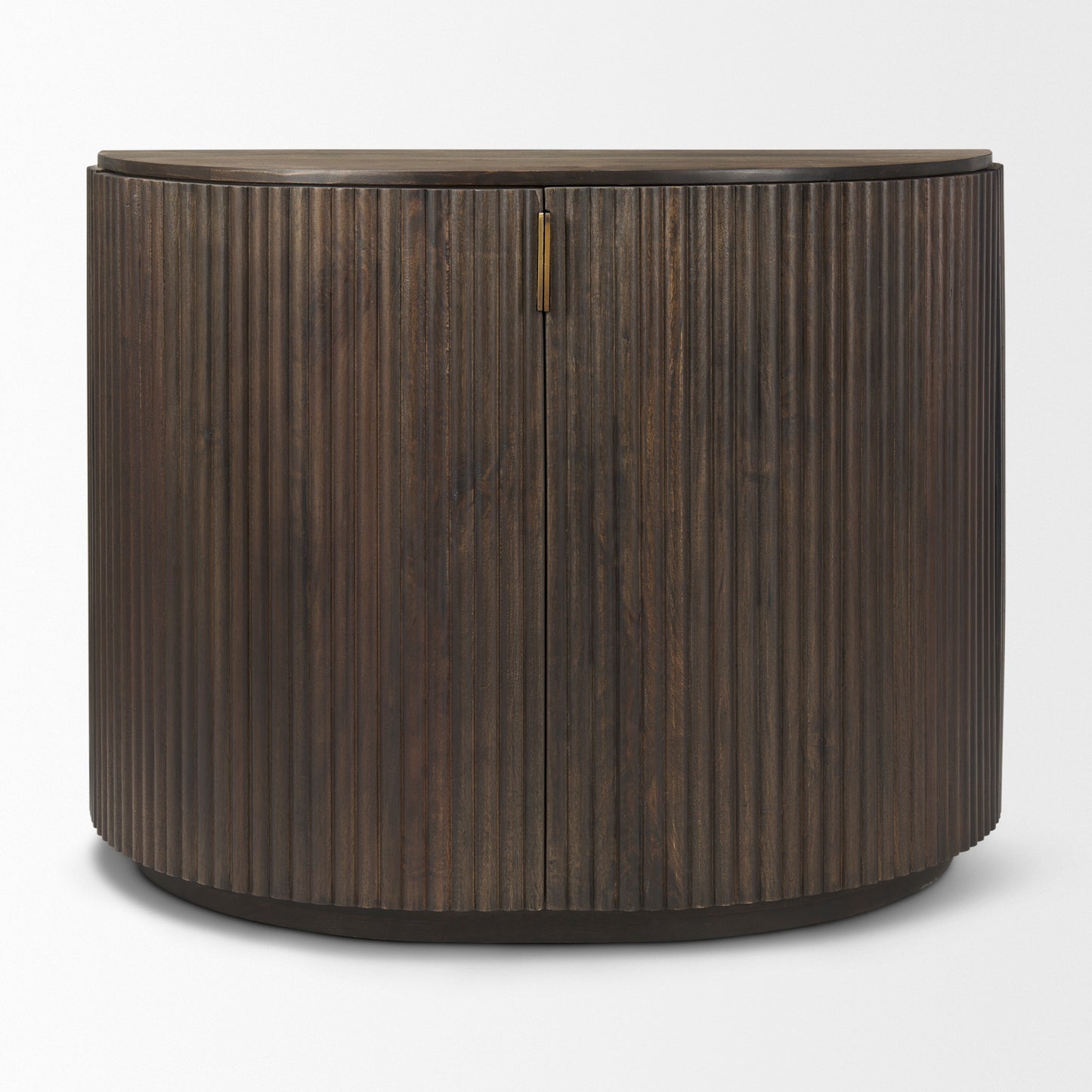 Terra Fluted Dark Brown 2-Door Accent Cabinet