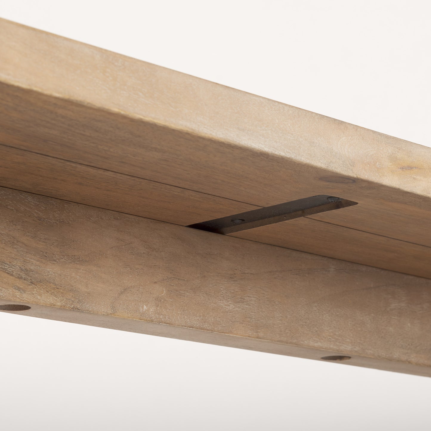 Grier 65" Light Brown Solid Wood w/ Cane Console Table