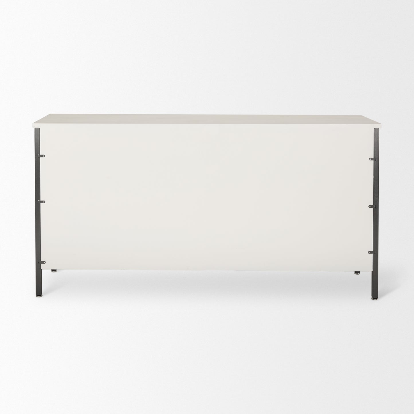 Savannah Gray Sideboard White | Gray Metal | 6 Drawer - sideboards-and-buffets