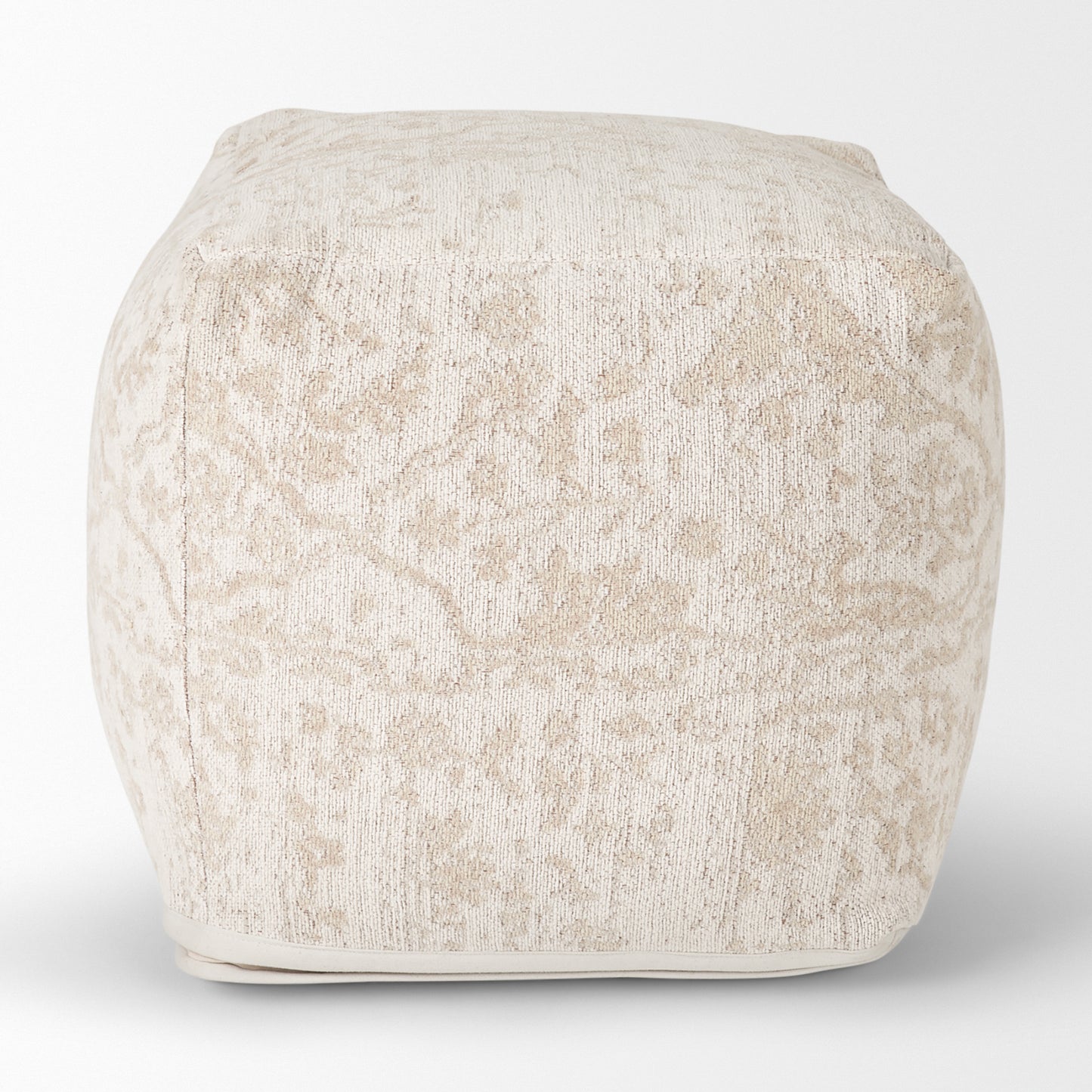 Khloe Pouf Cream | Jacquard | Small - poufs