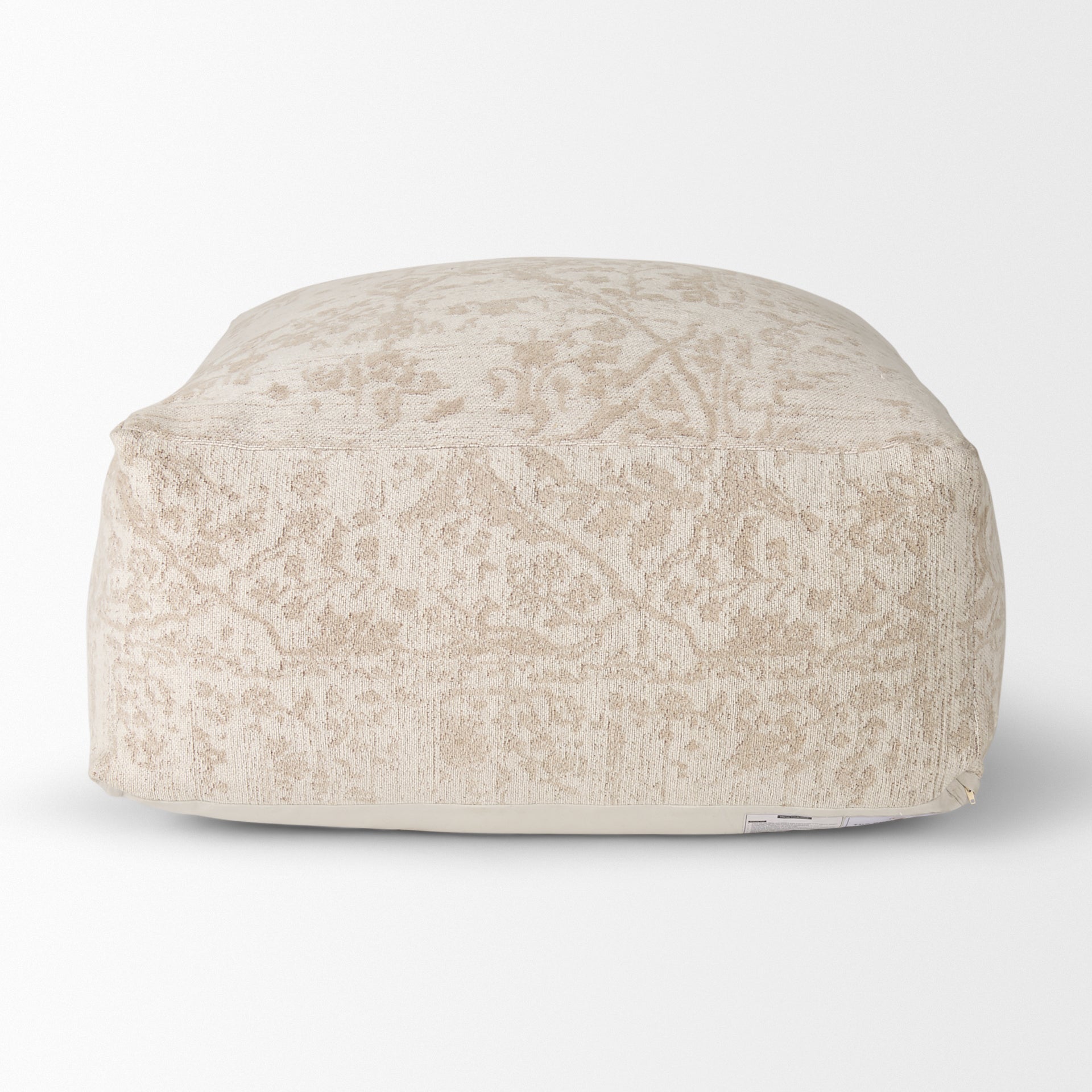 Khloe Pouf Cream | Jacquard | Large - poufs