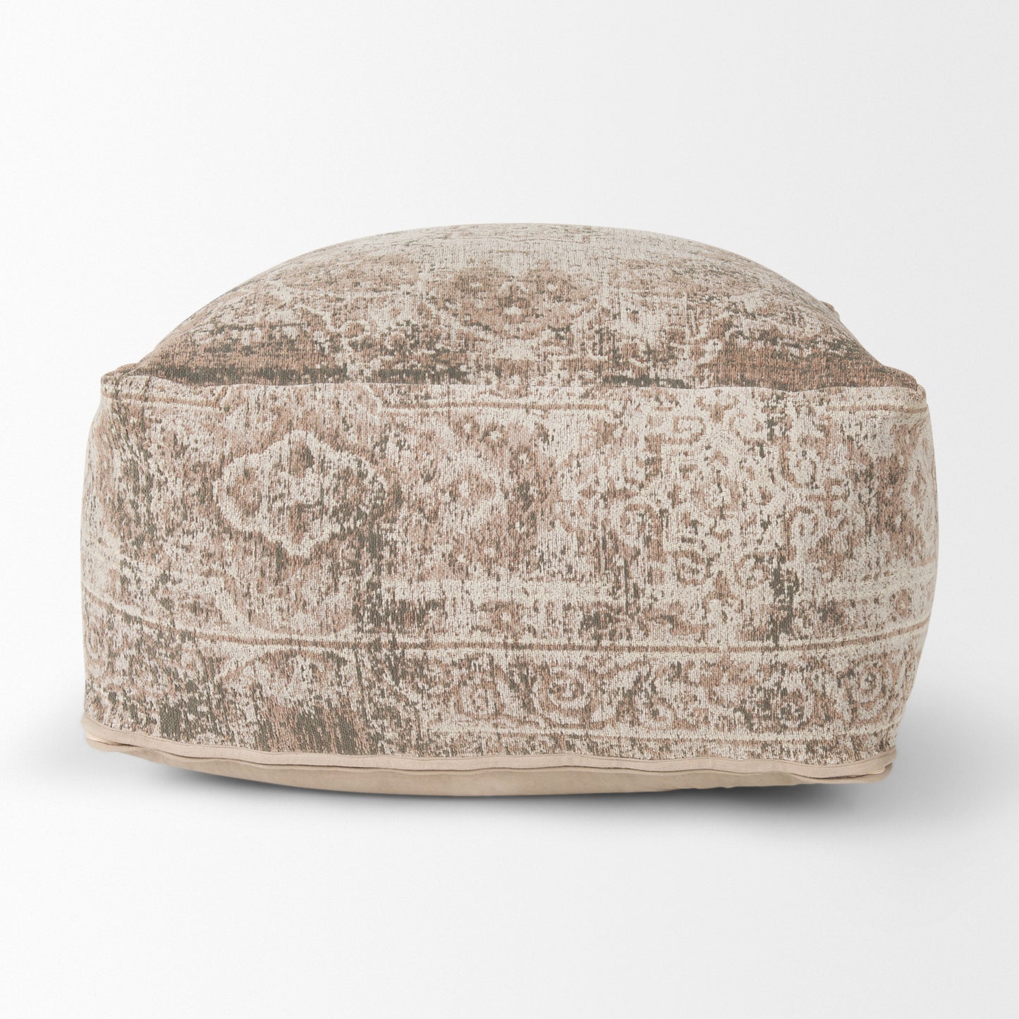 Khloe Pouf Taupe | Jacquard | Large - poufs