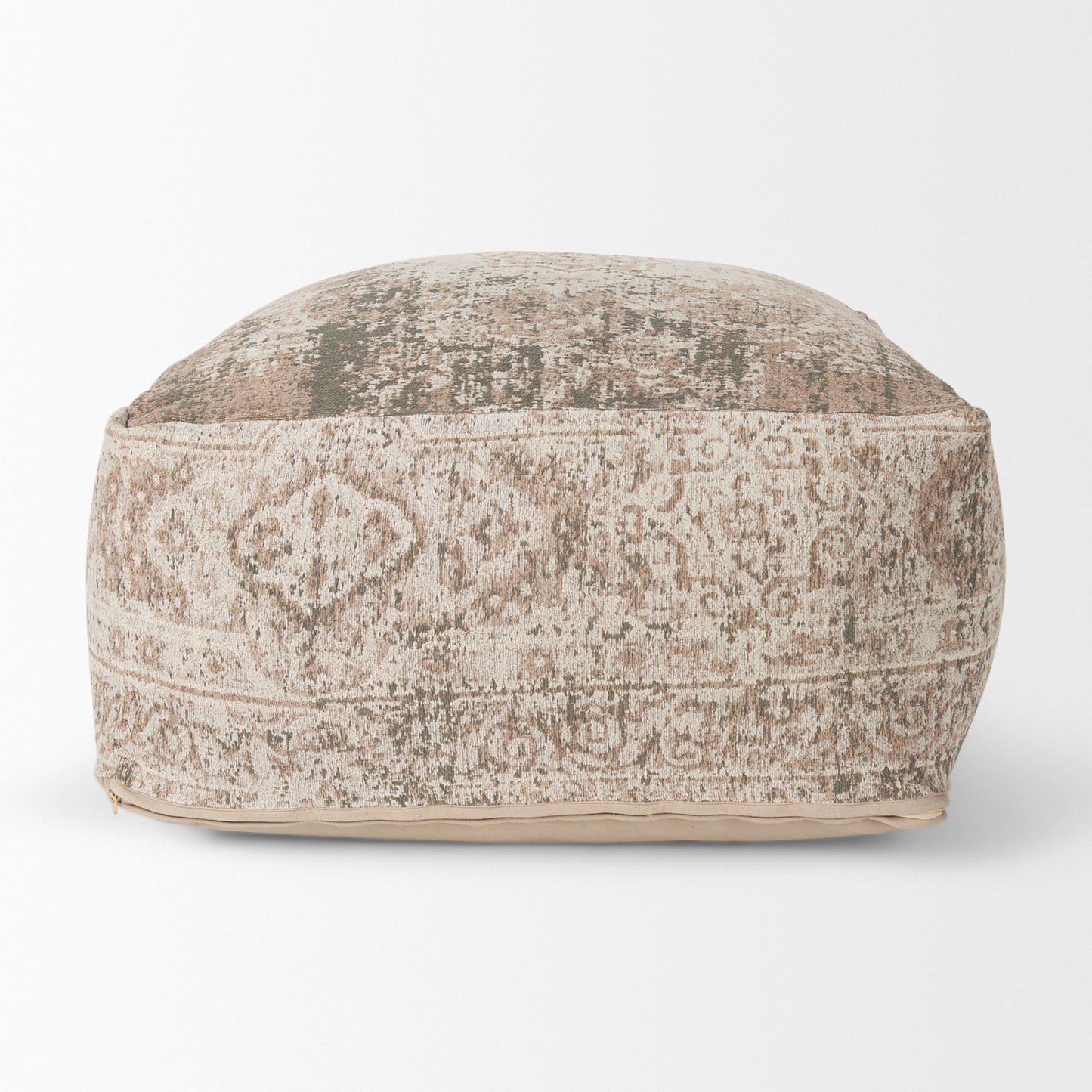 Khloe Pouf Taupe | Jacquard | Large - poufs