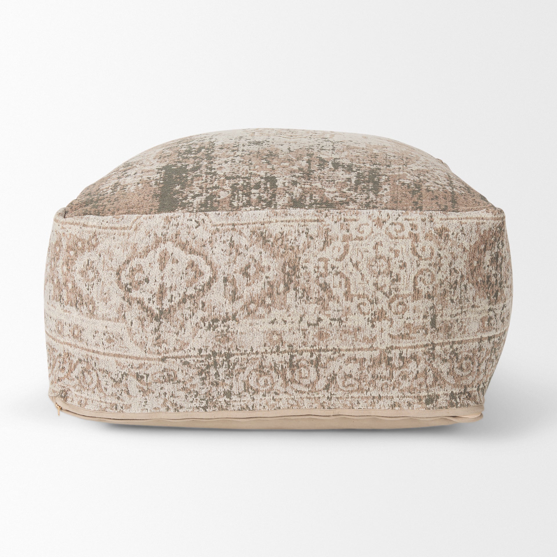 Khloe Pouf Taupe | Jacquard | Large - poufs