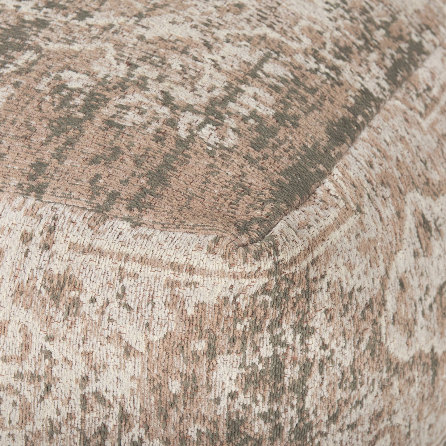 Khloe Pouf Taupe | Jacquard | Large - poufs