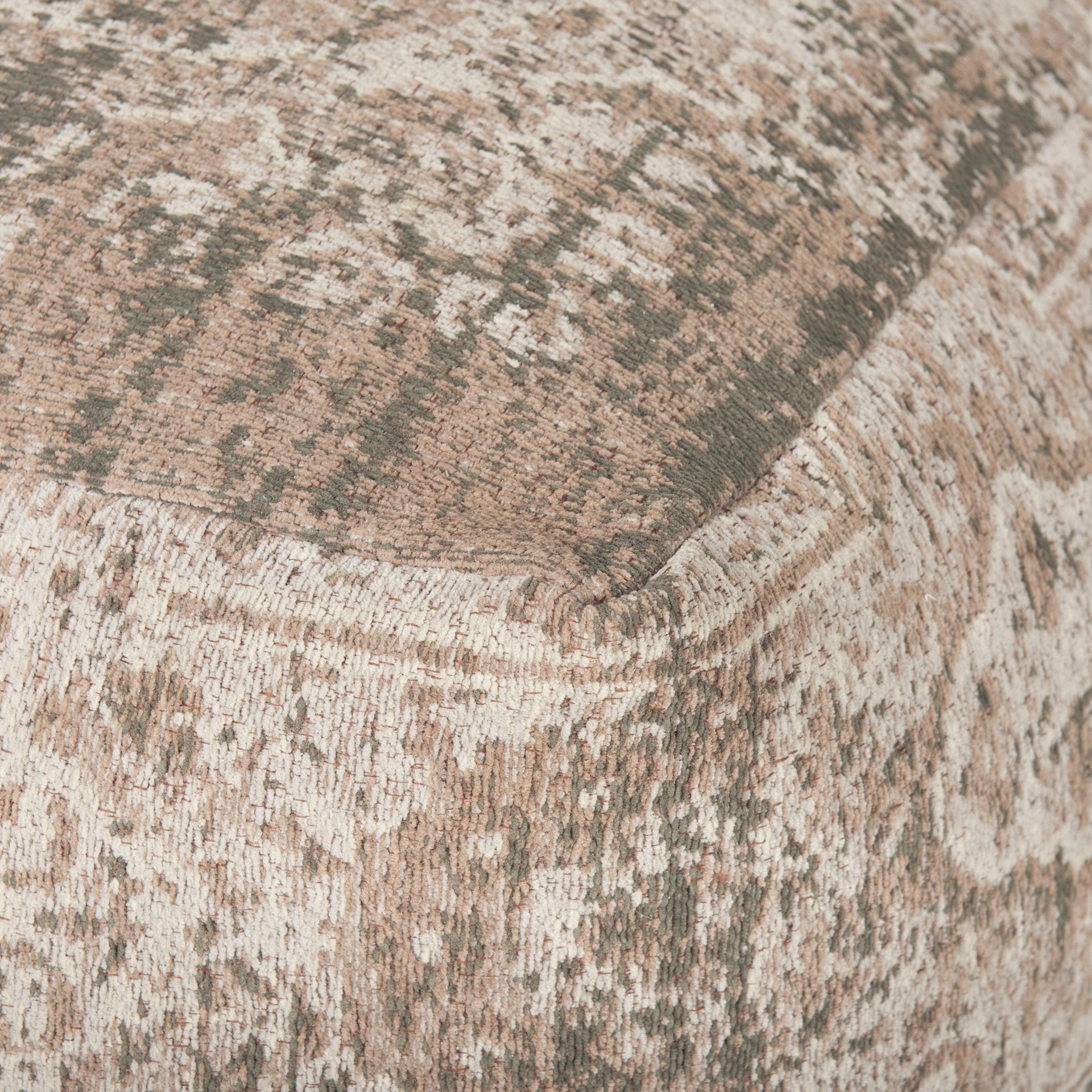 Khloe Pouf Taupe | Jacquard | Large - poufs