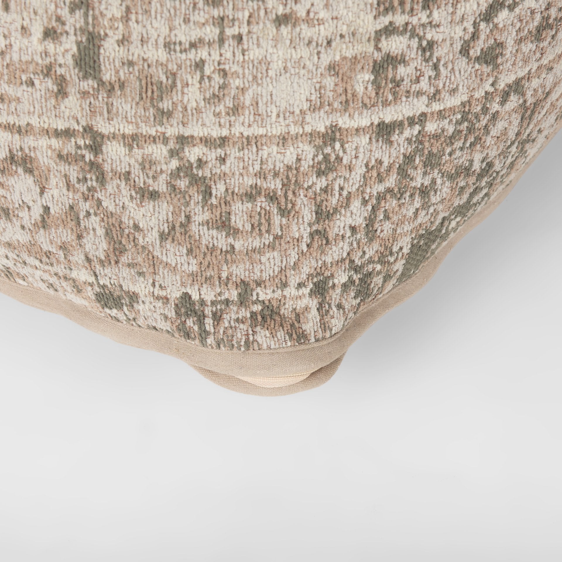 Khloe Pouf Taupe | Jacquard | Large - poufs
