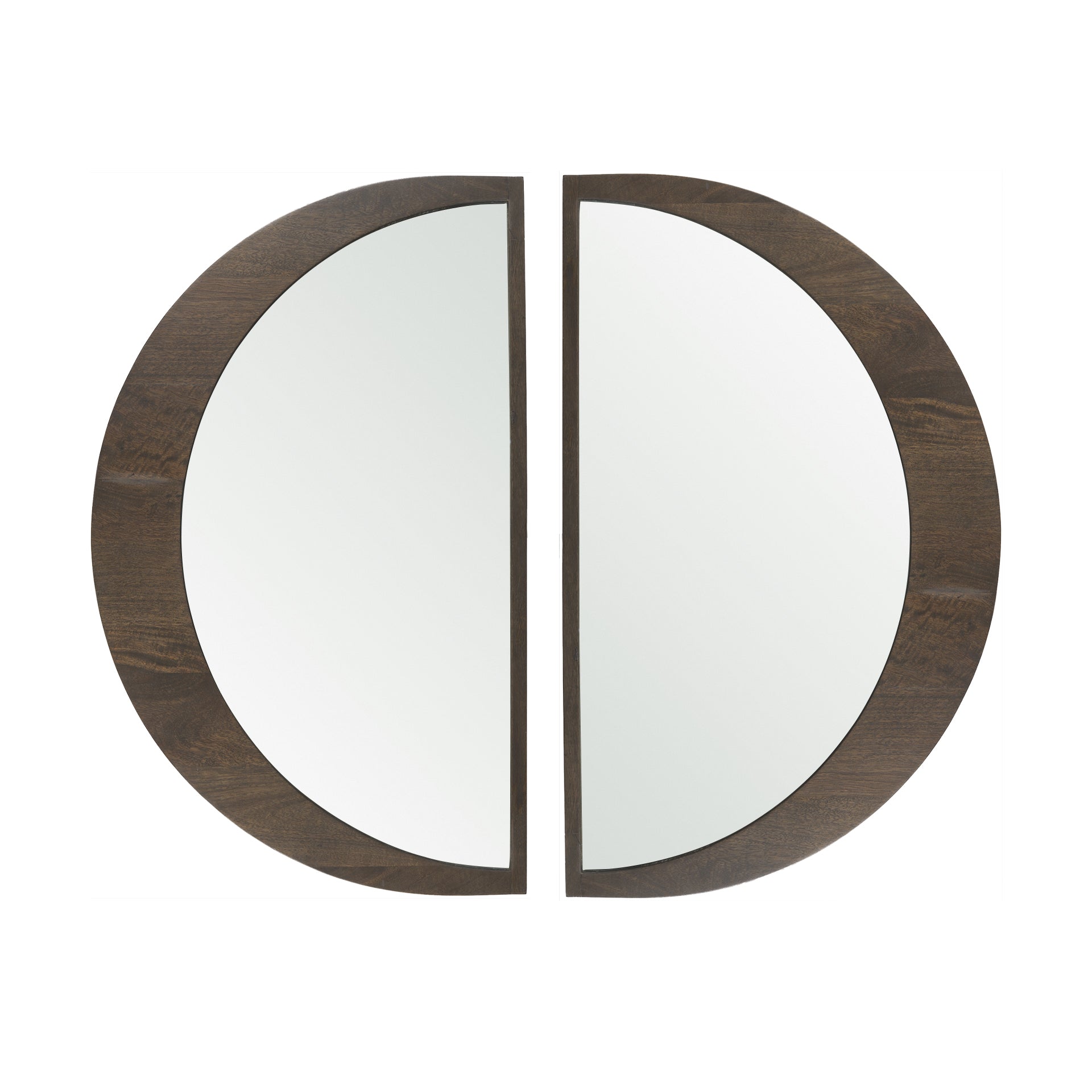 Celeste Dark Brown Wood Small Mirror