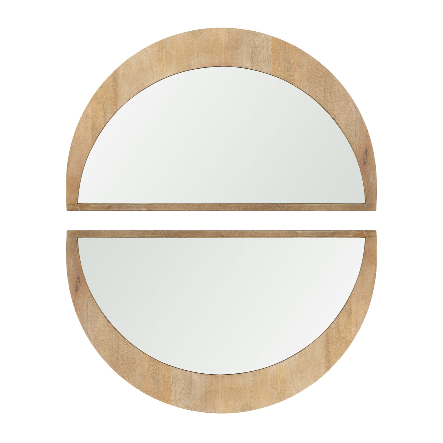 Celeste Light Brown Wood Small Mirror