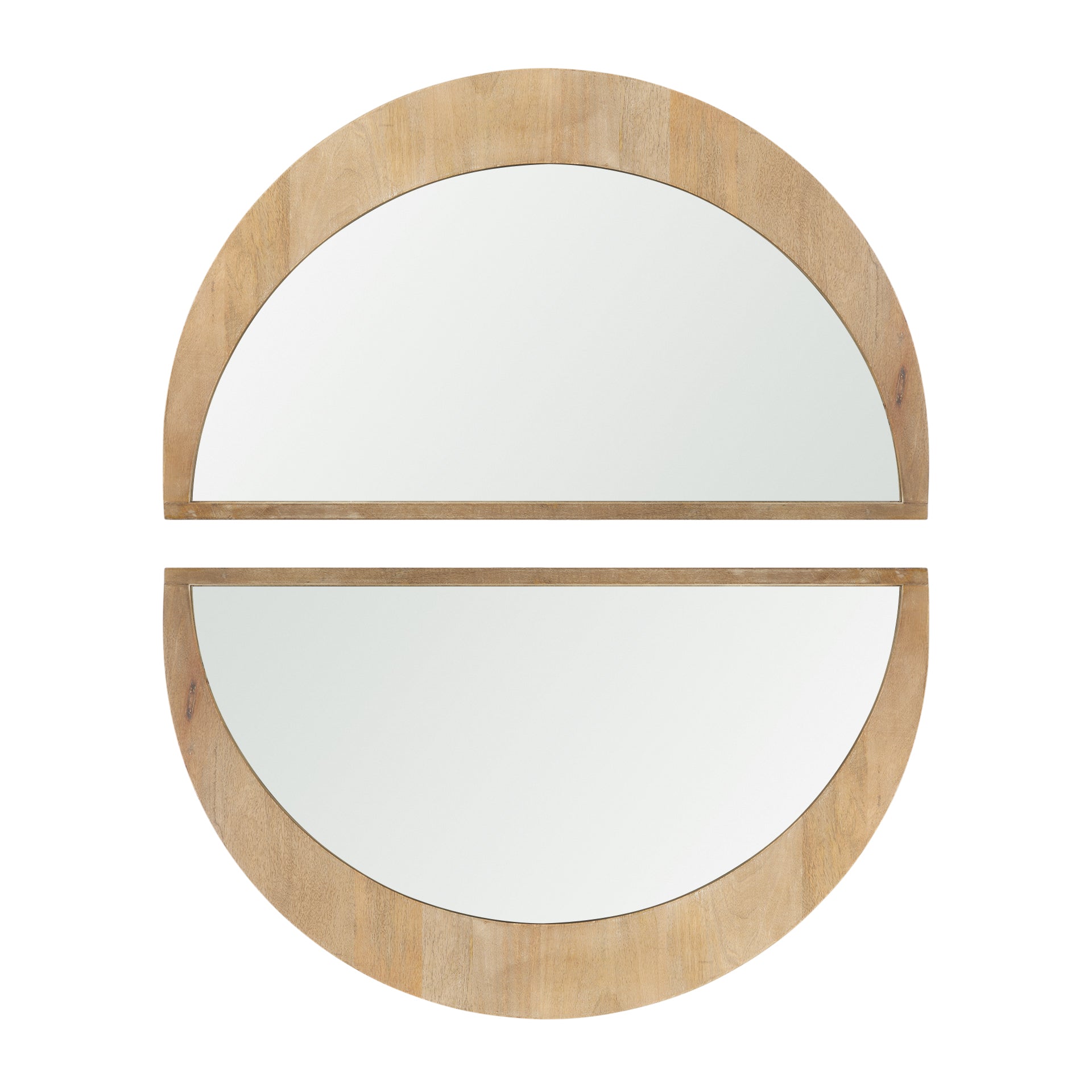 Celeste Light Brown Wood Small Mirror