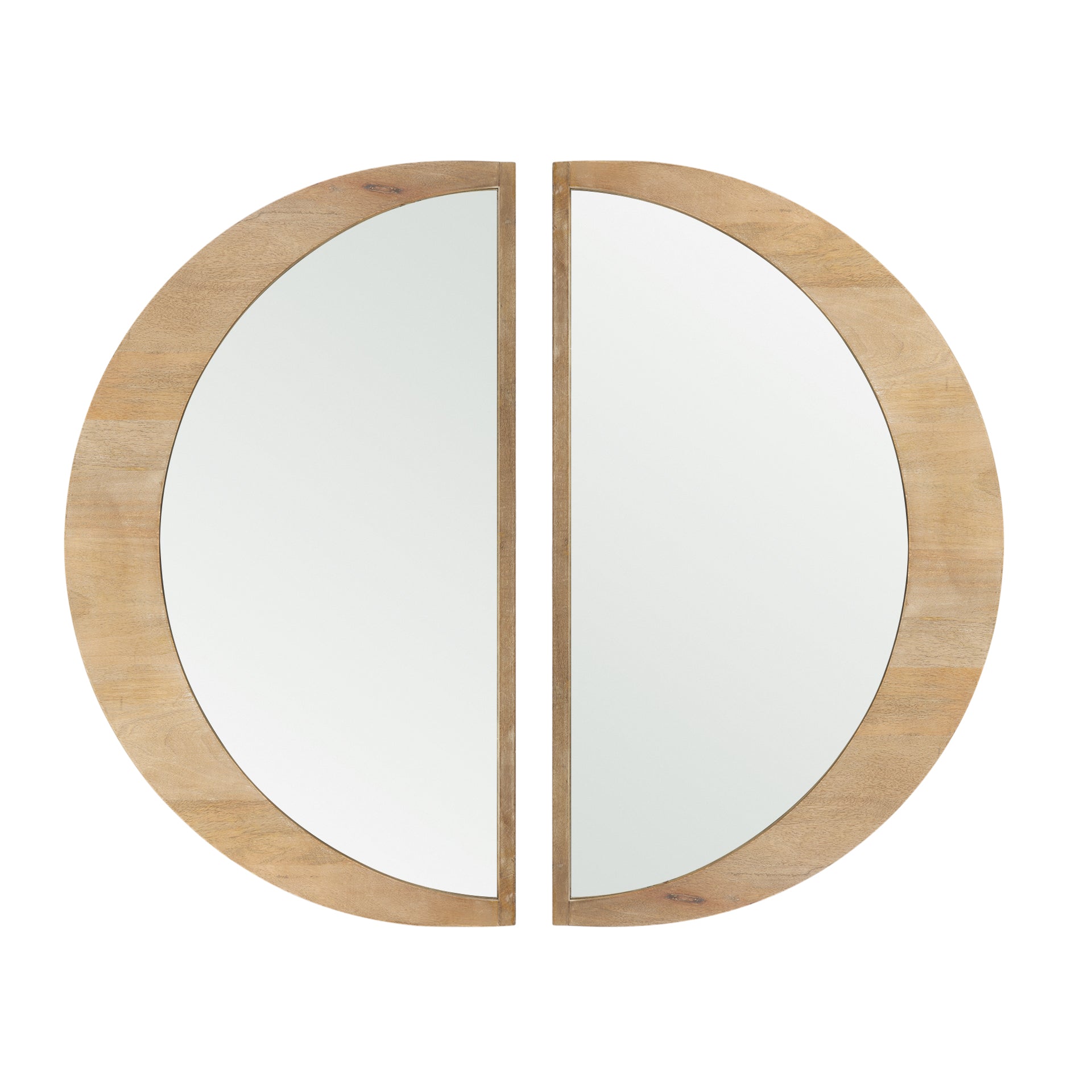 Celeste Light Brown Wood Small Mirror