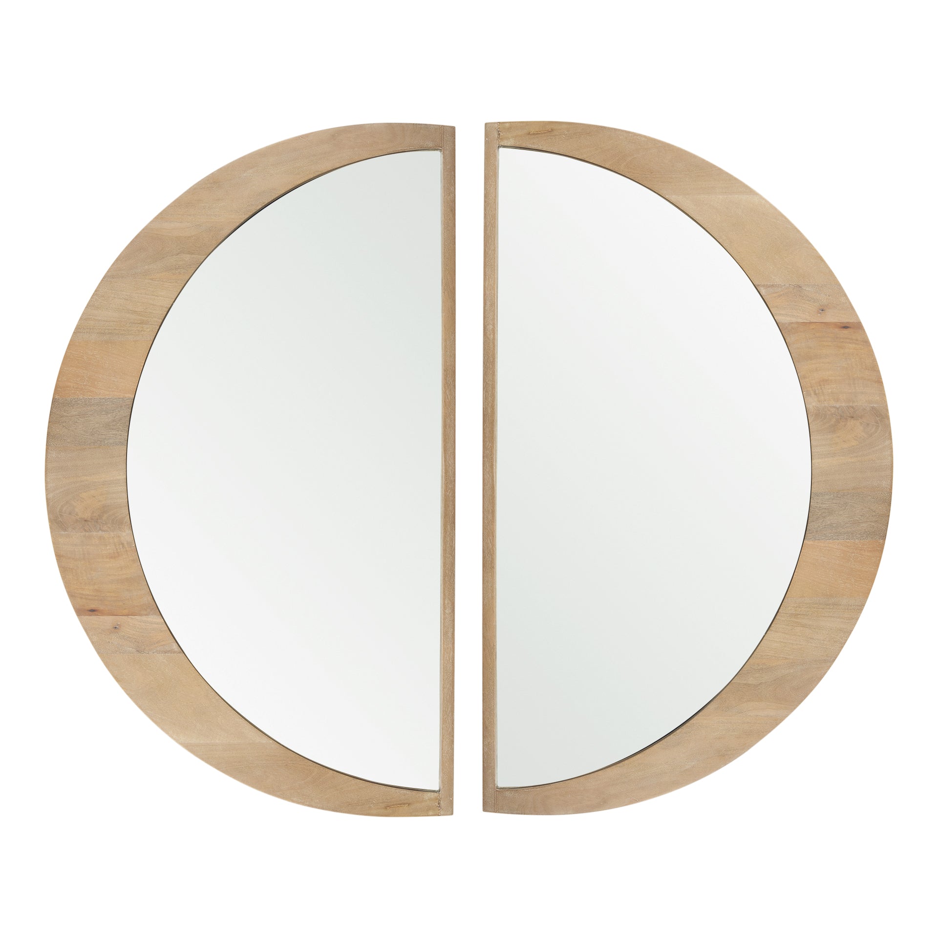 Celeste Light Brown Wood Large Mirror